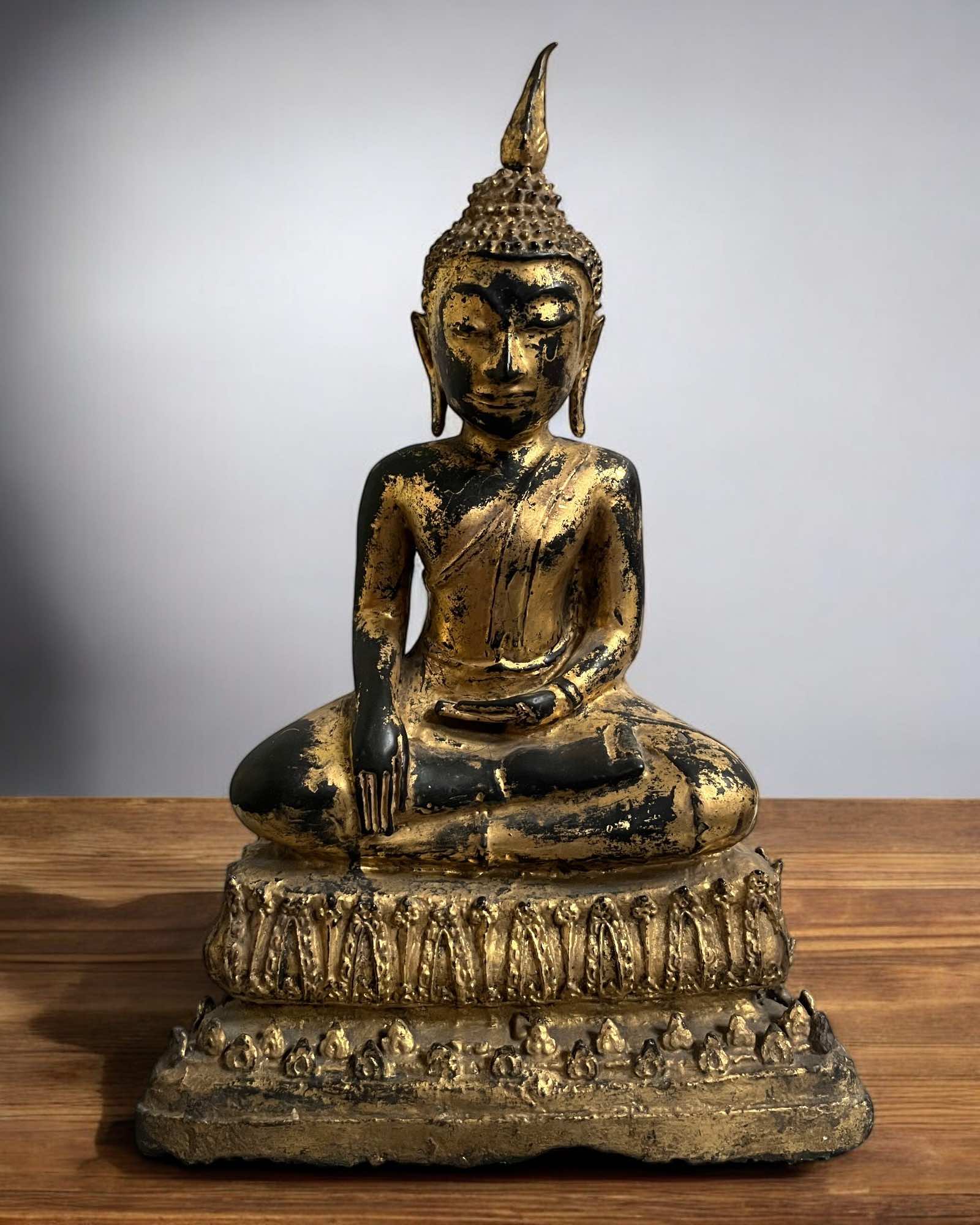 Buddha Figur Bronze Thailand Sukhothai - 43cm