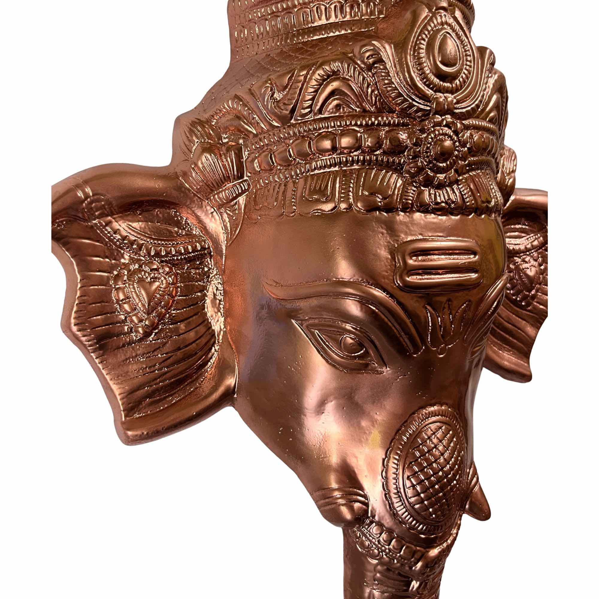 Ganesha Wandmaske Kupfernes Metall