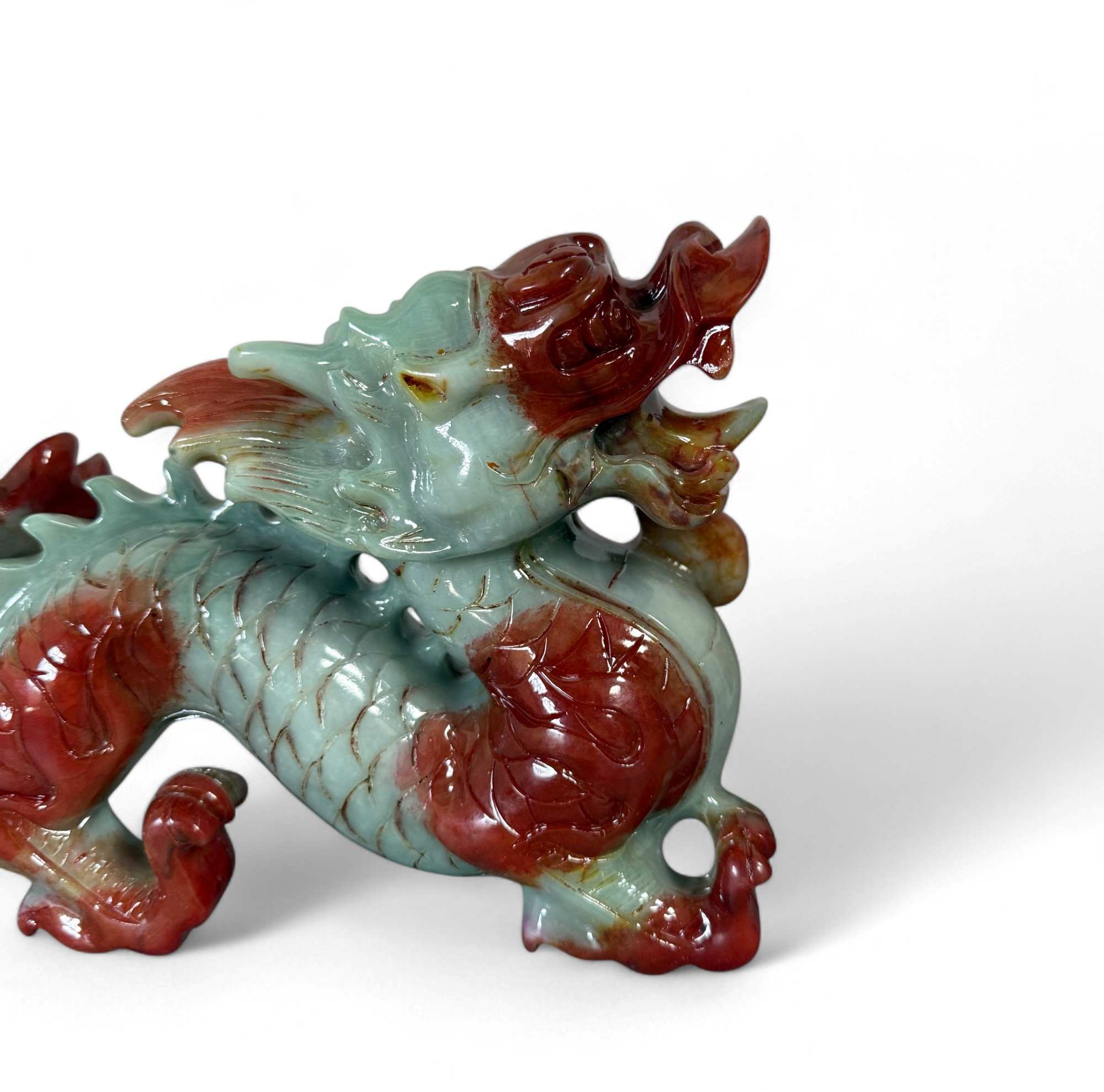 China Drache Xiujan Jade Figur - Fengshui Skulptur