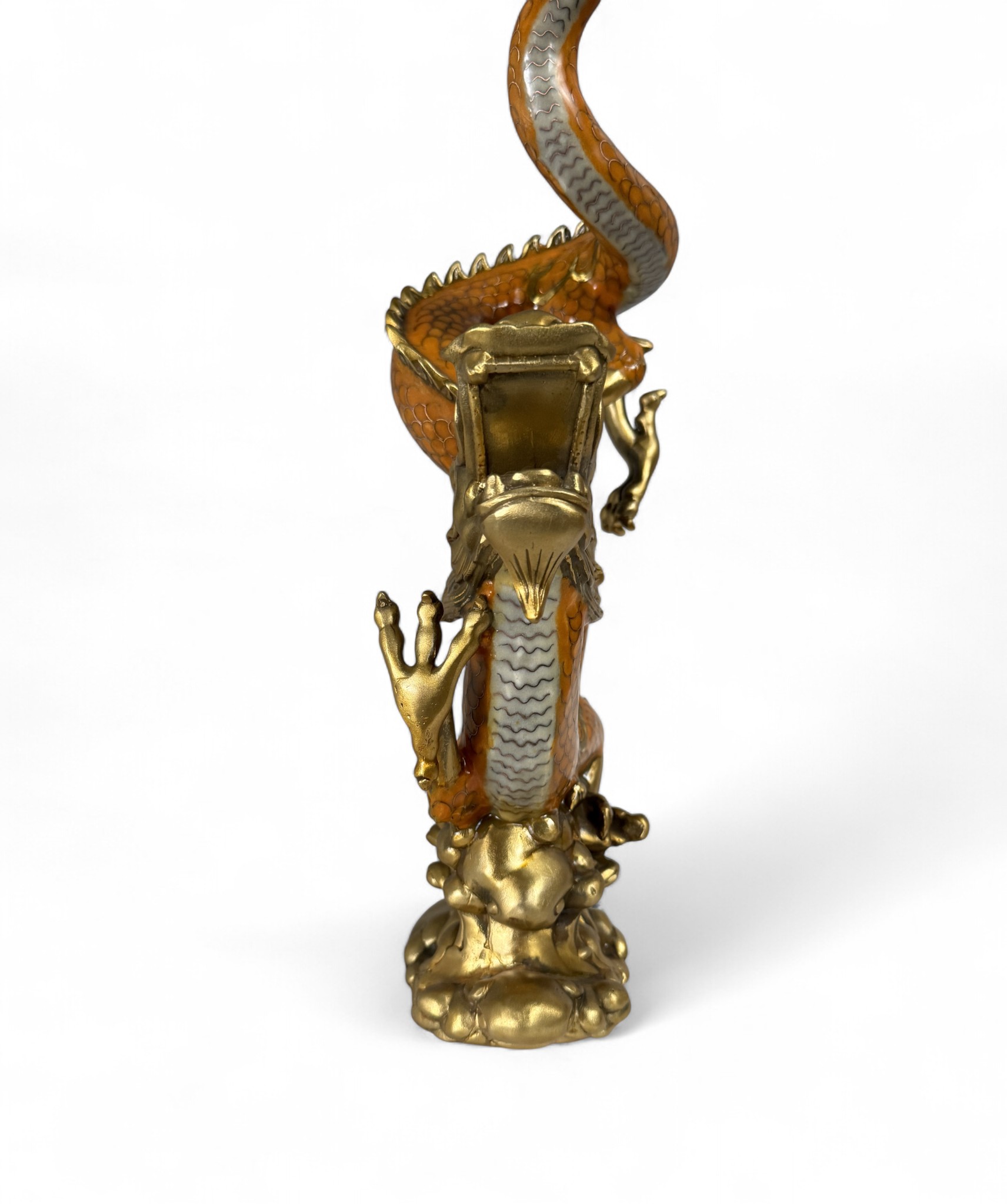 China Drachen Skulptur aus Bronze / Cloisonne