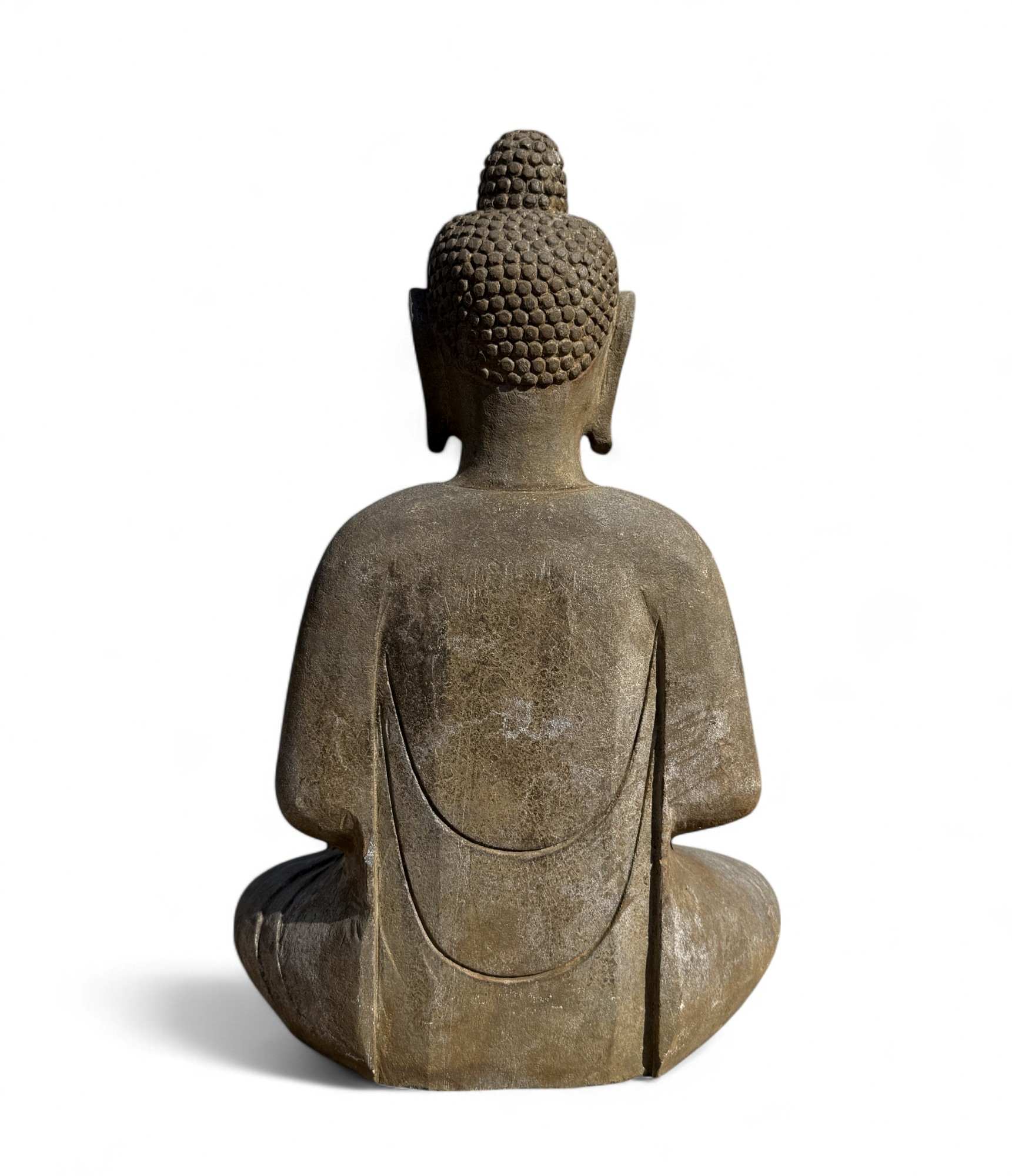 Garten Buddha Statue Naturstein Figur Meditations Geste