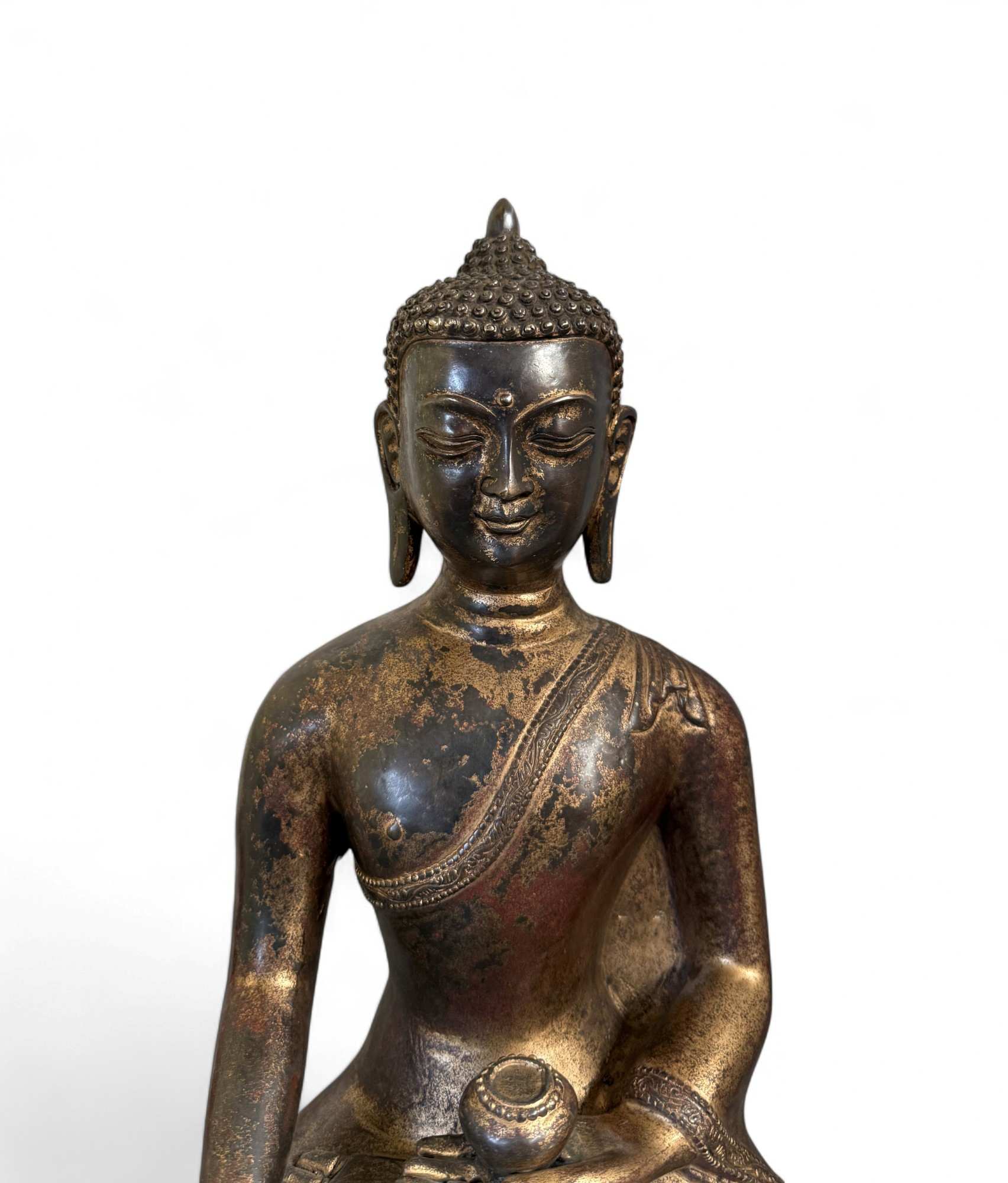 Siddharta Gautama Bronze Buddha Figur 39 cm groß