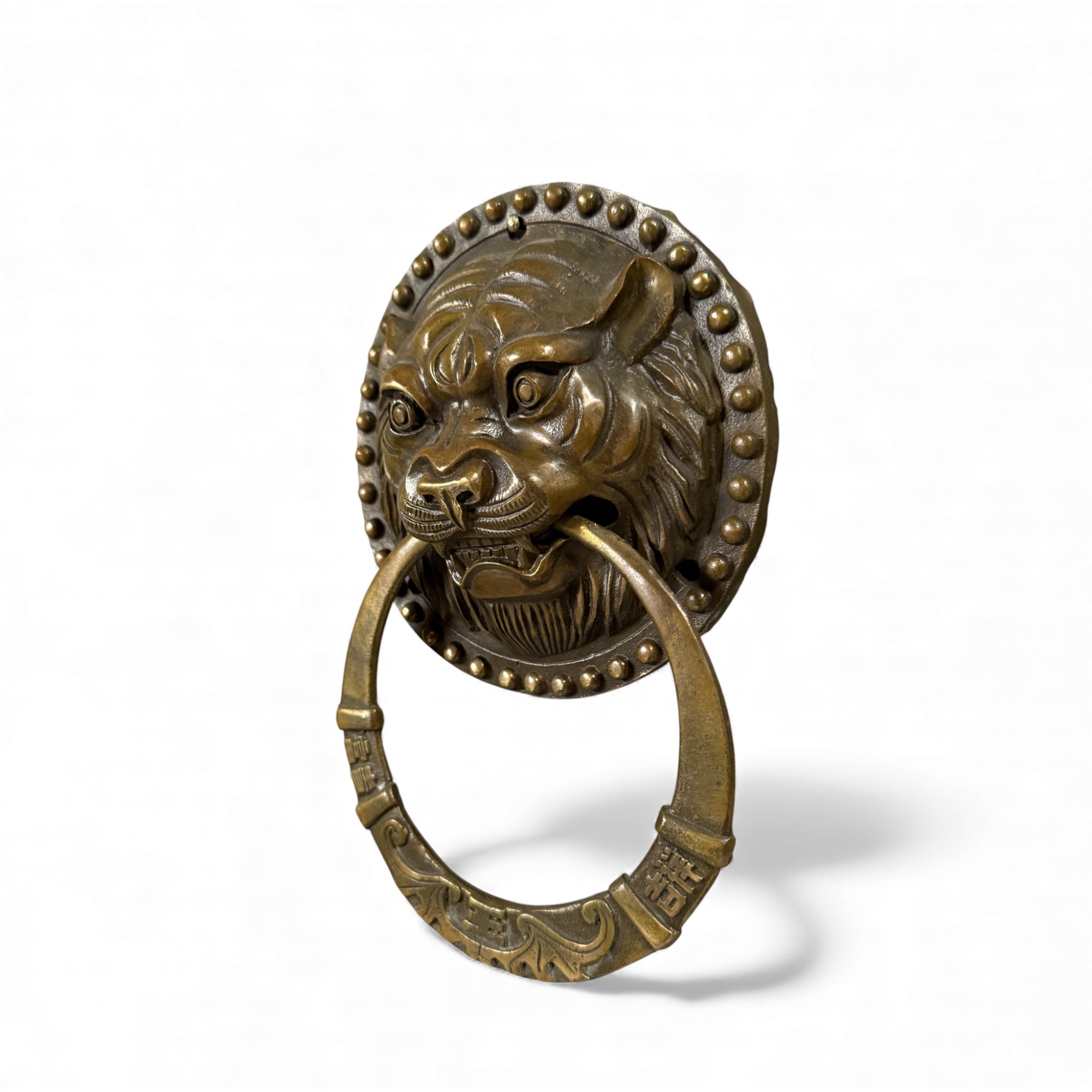 Türklopfer Bronze Skulptur mit Tiger Kopf aus China