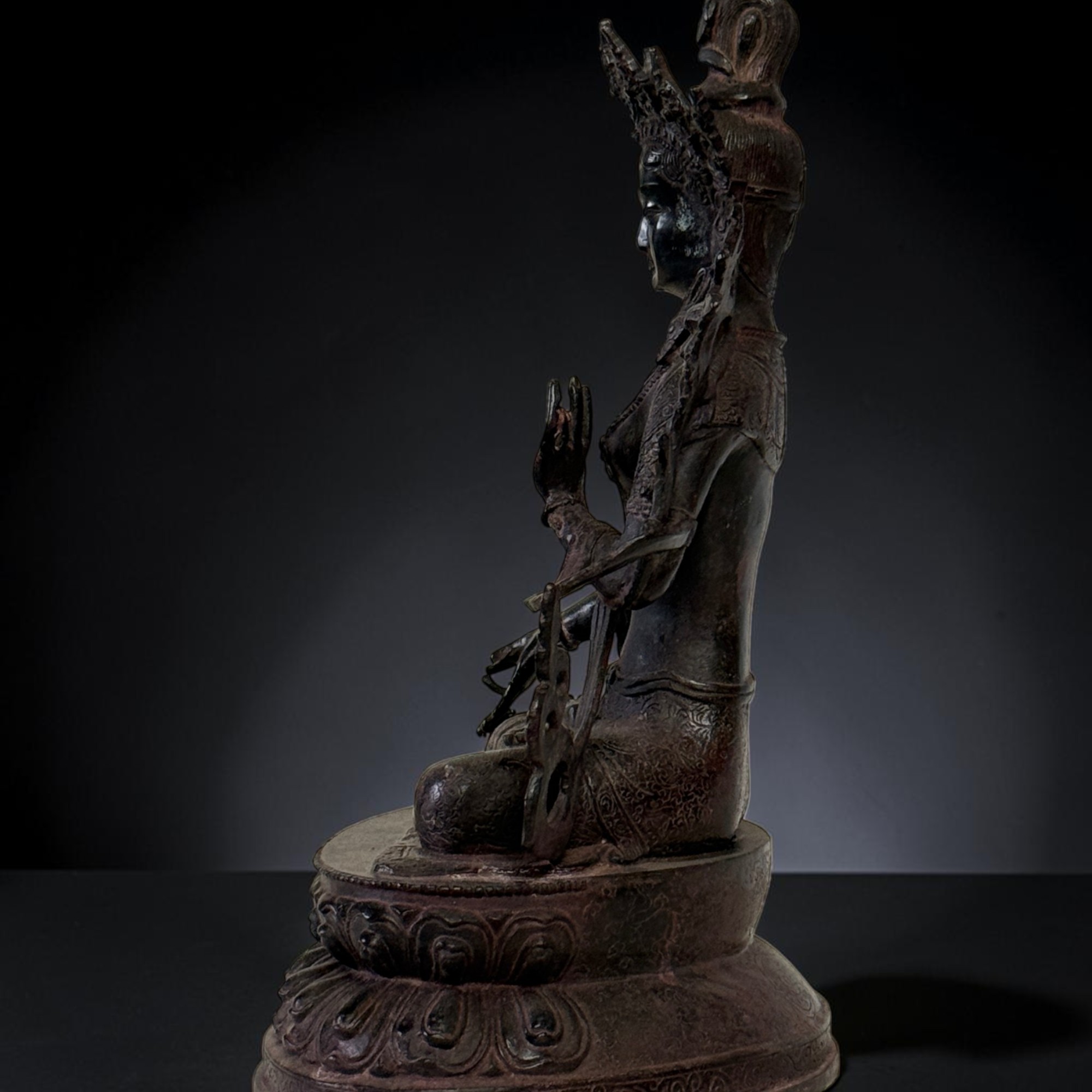 Weiße Tara Buddha Figur Bronze - Bodhisattva