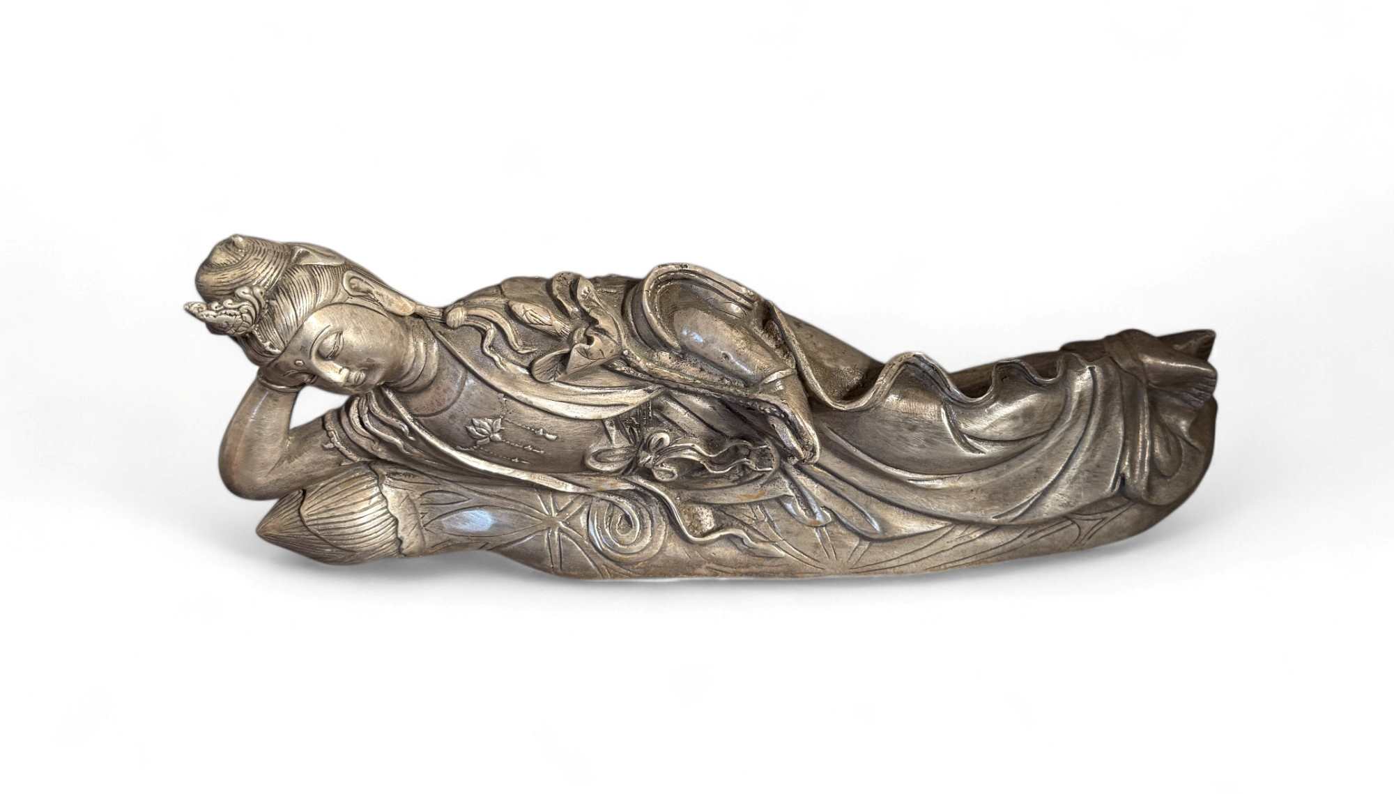 Chinesische Guanyin Bronze Figur Bodhisattva Skulptur Buddha