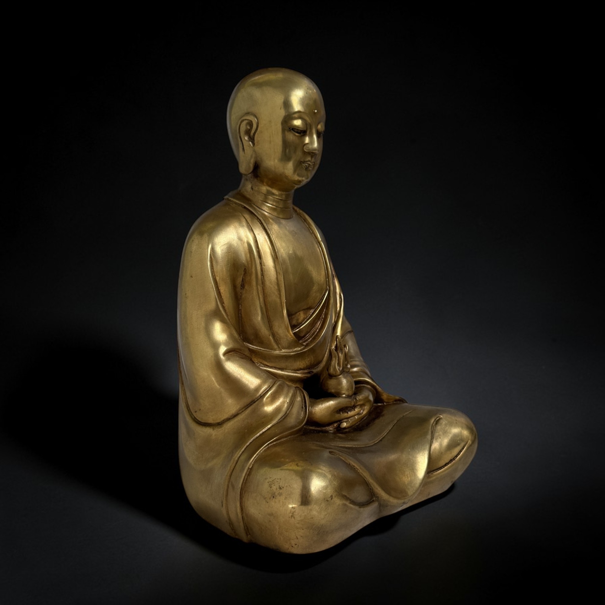 Massive Bronze Statue Jizo Bosatsu 29cm – Kshitigarbha Bodhisattva 4,5kg