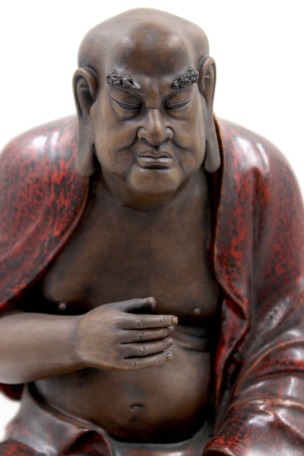 Arhat Keramik Figur (38cm) Porzellan Lohan Skulptur