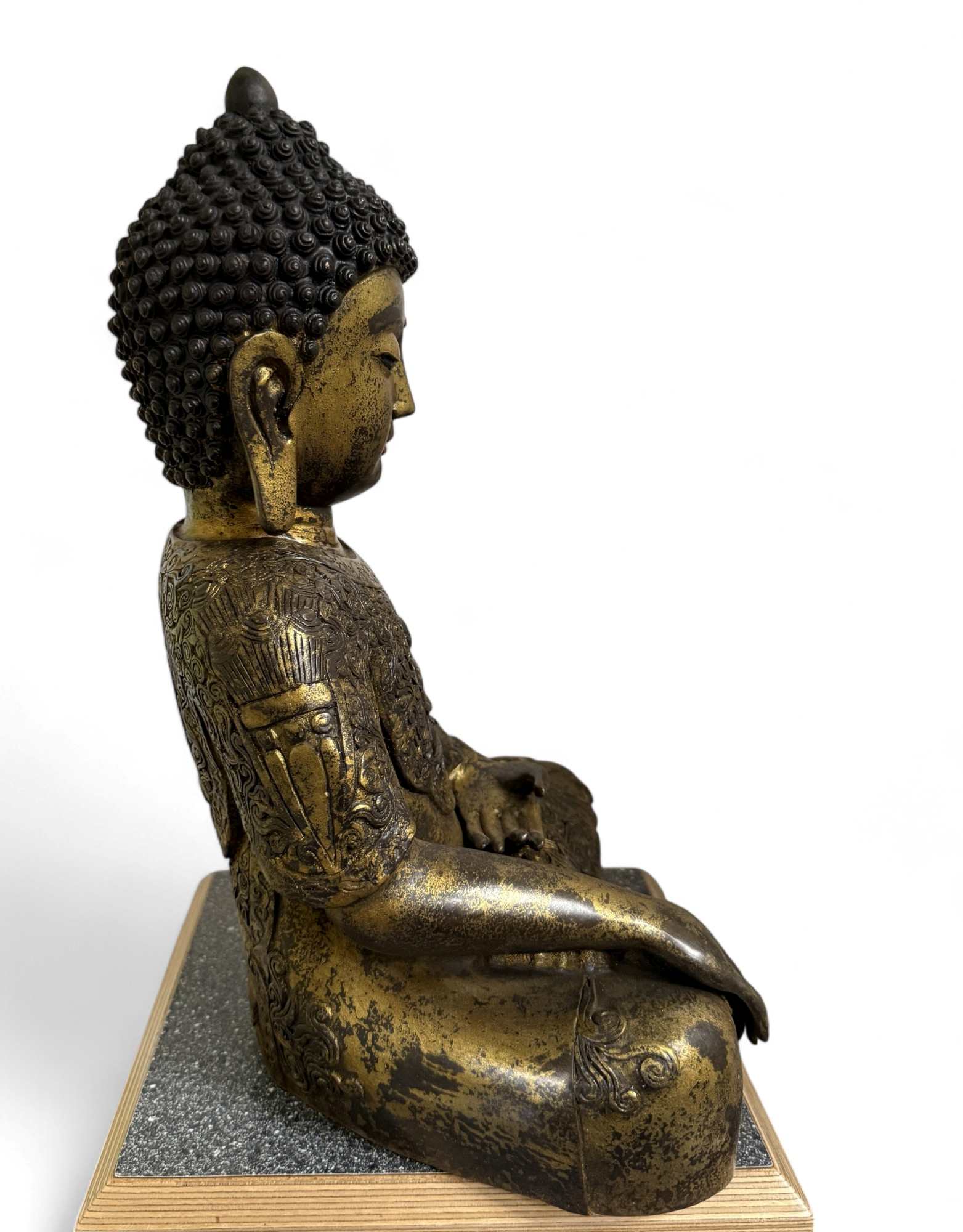 Buddha Figur Bronze Skulptur Siddharta Gautama Statue 41 cm