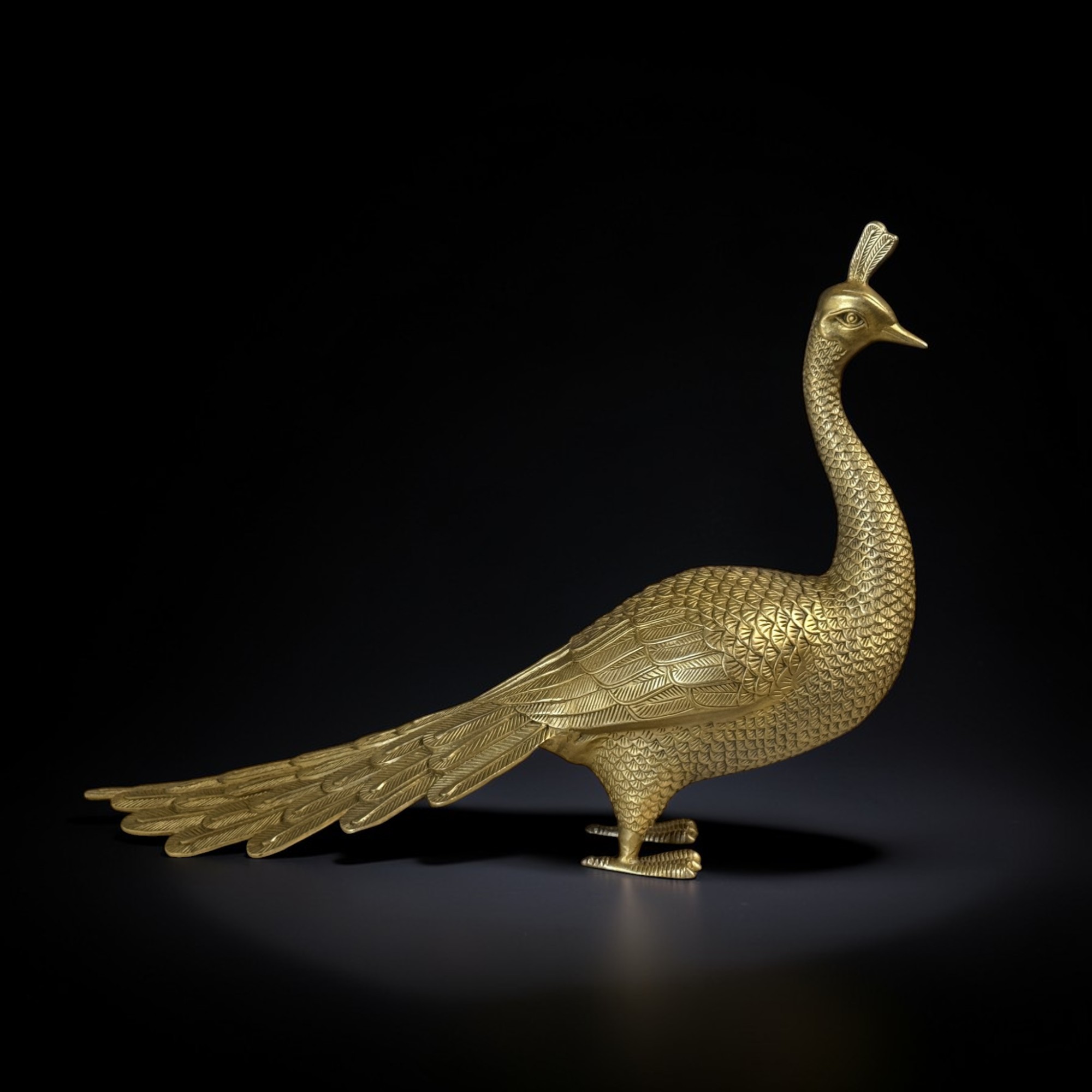 Hochwertiger Bronze-Pfau – Edles Kunsthandwerk aus Nordchina (50 cm)