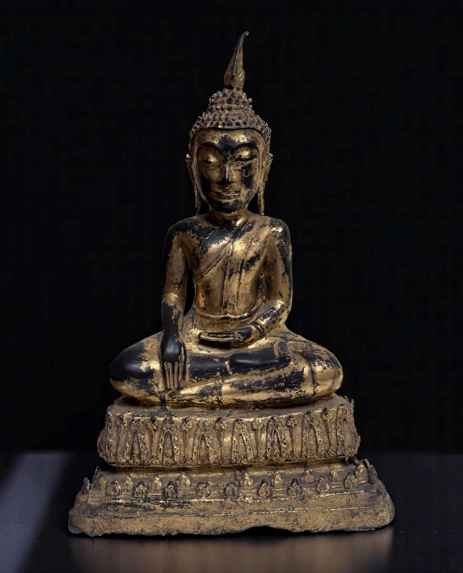 Buddha Figur Bronze Thailand Sukhothai - 43cm