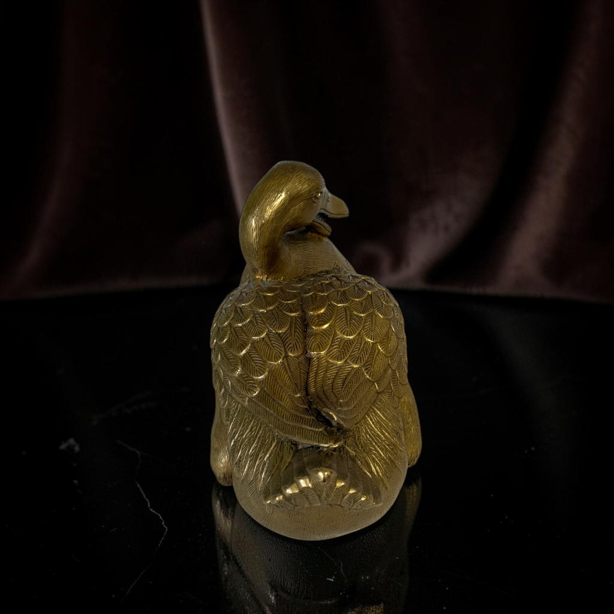 Mandarinente Bronze Figur – Feng Shui Skulptur aus China