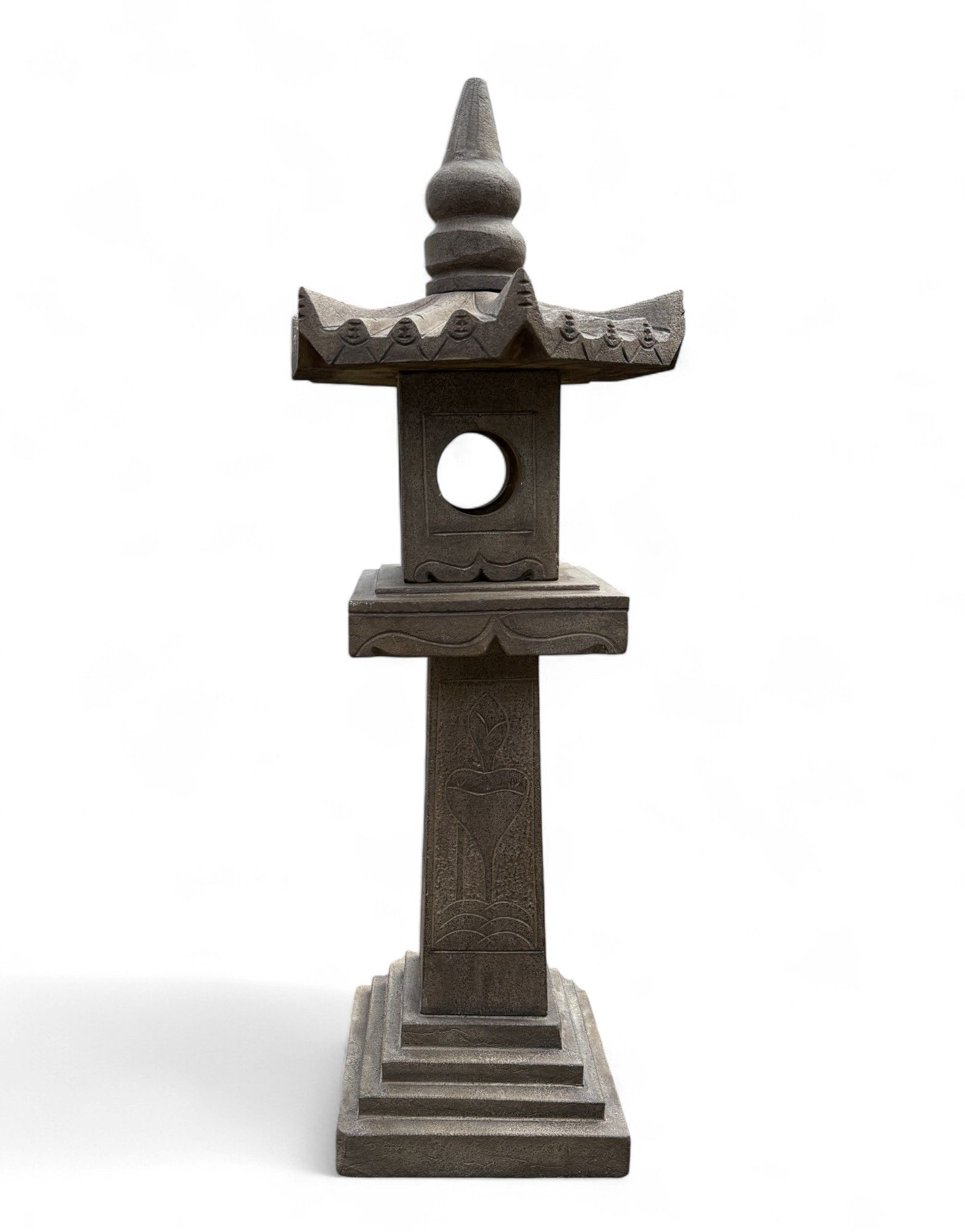 Chinesisches Geisterhaus Steinlaterne China Pagode 102 cm