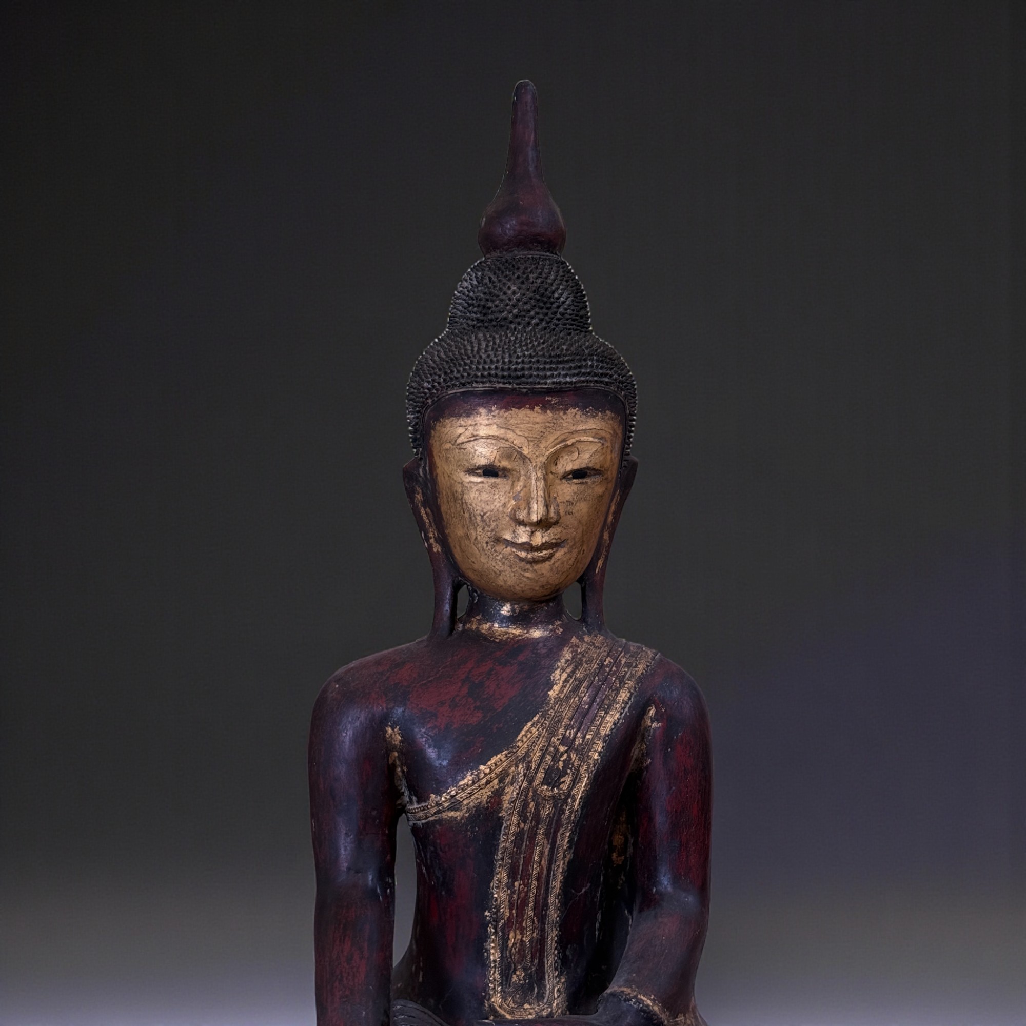 Lacquerware Buddha Statue aus Burma - 106 cm