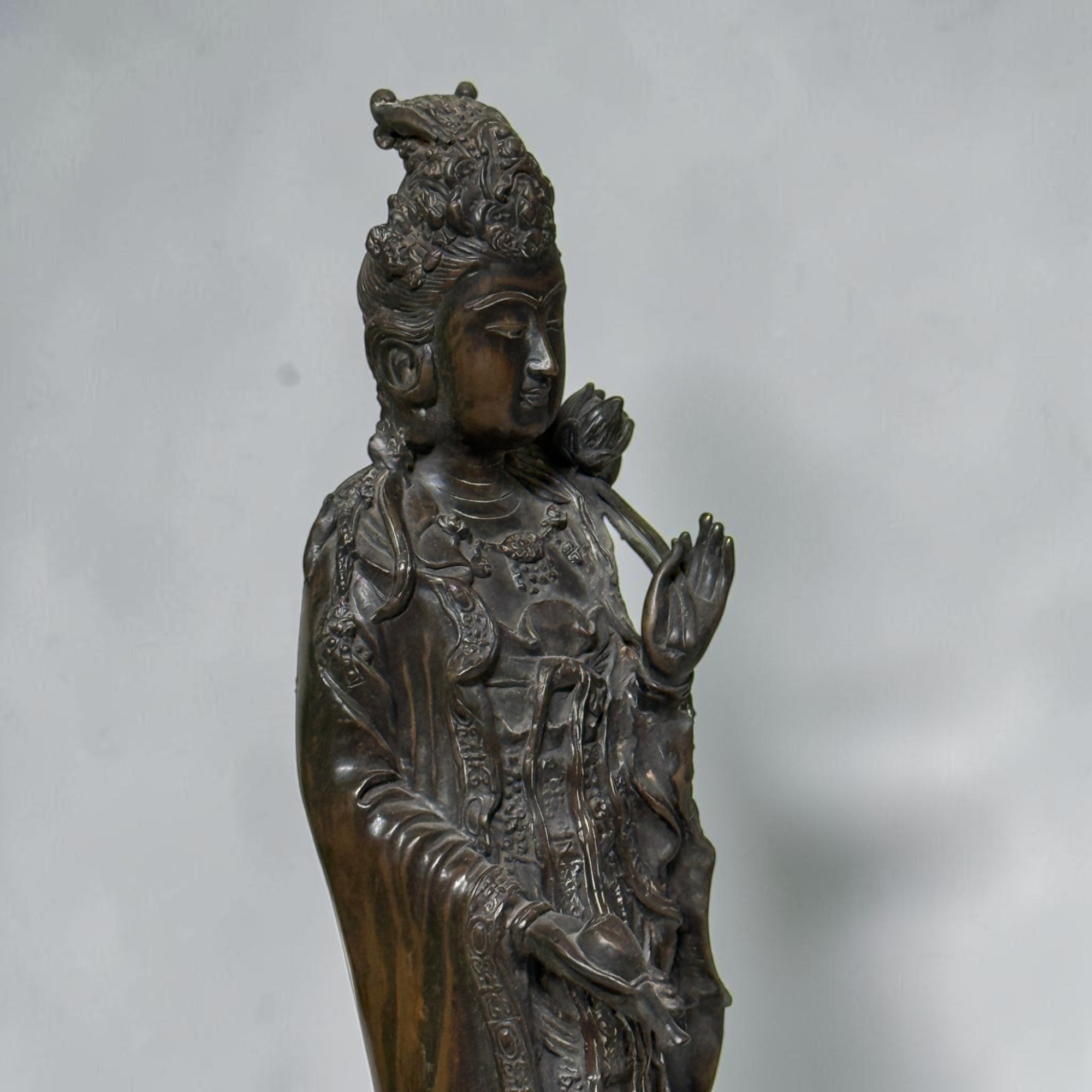 Buddha Figur Bronze Guanyin 45cm groß