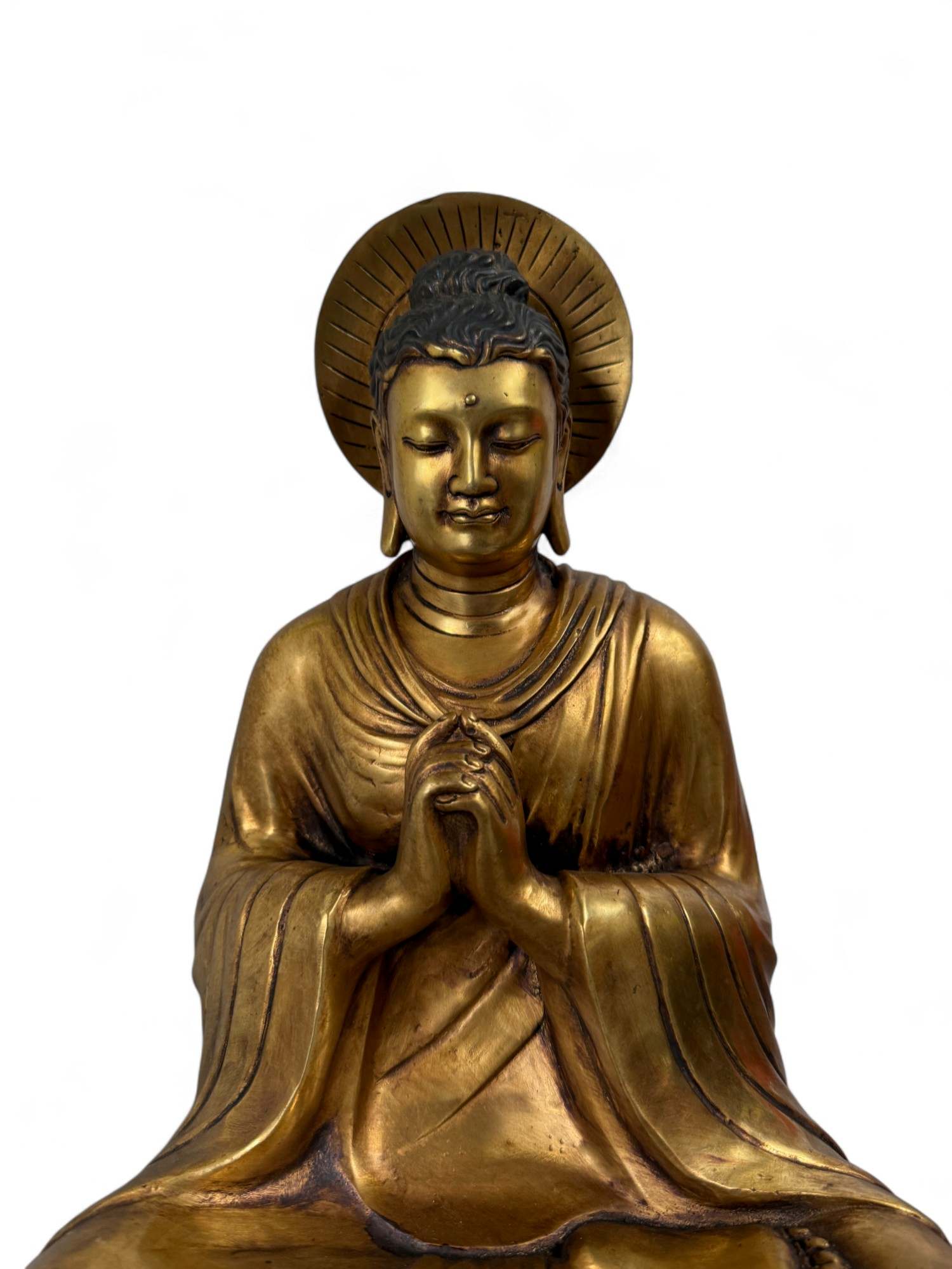 Buddha Figur aus Bronze - höchste Erleuchtung Mudra - 32,5 cm