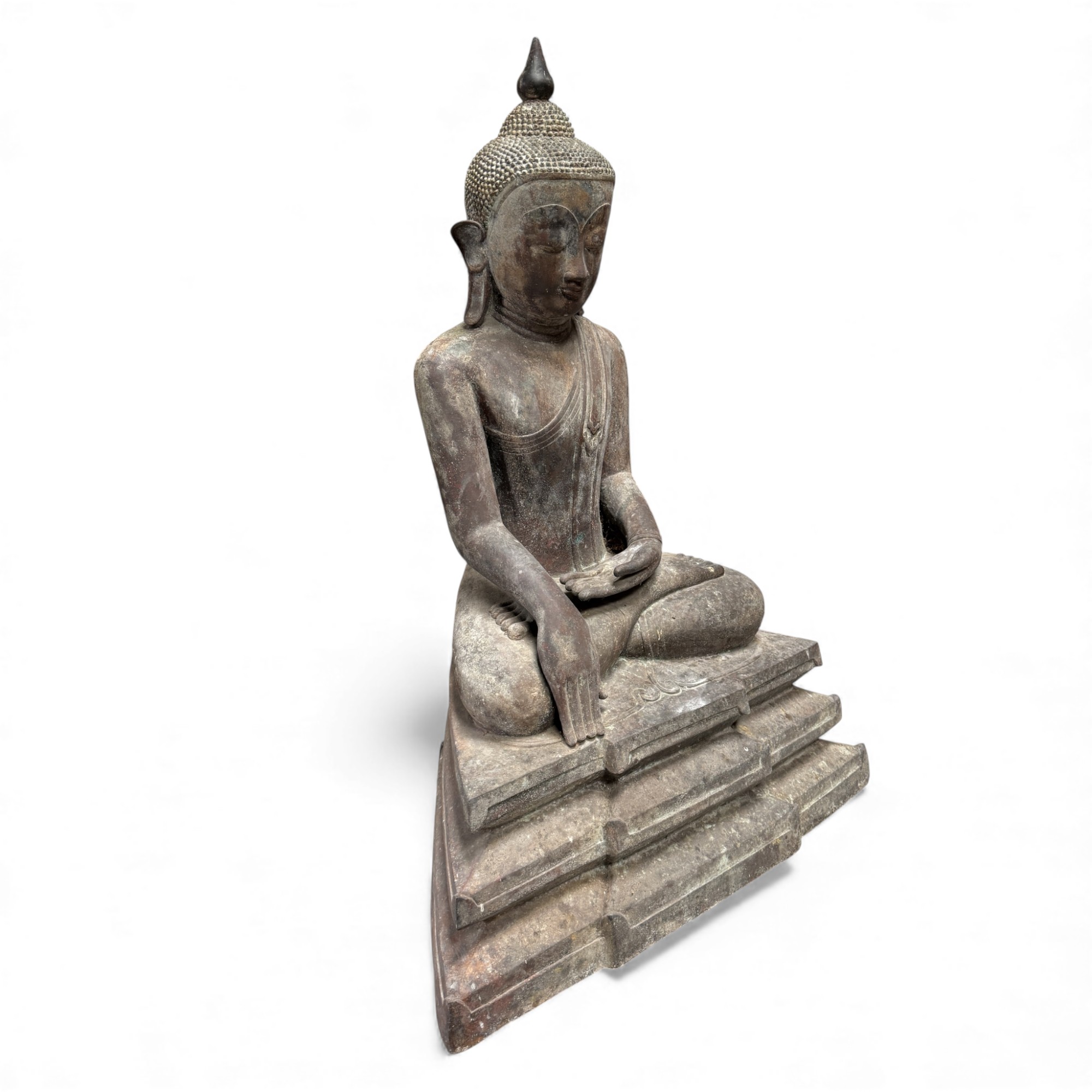 Große Burma Buddha Statue aus Bronze