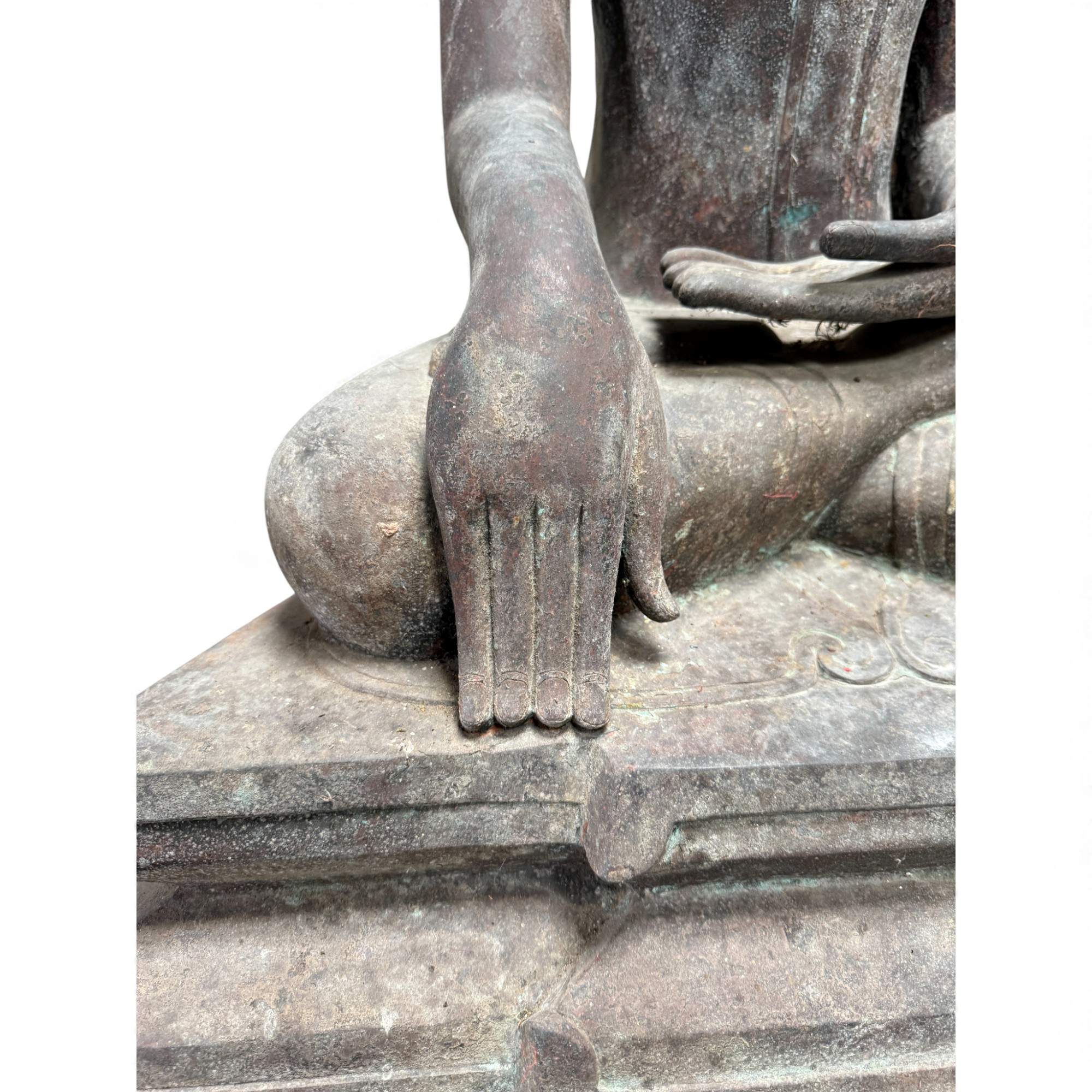 Große Burma Buddha Statue aus Bronze