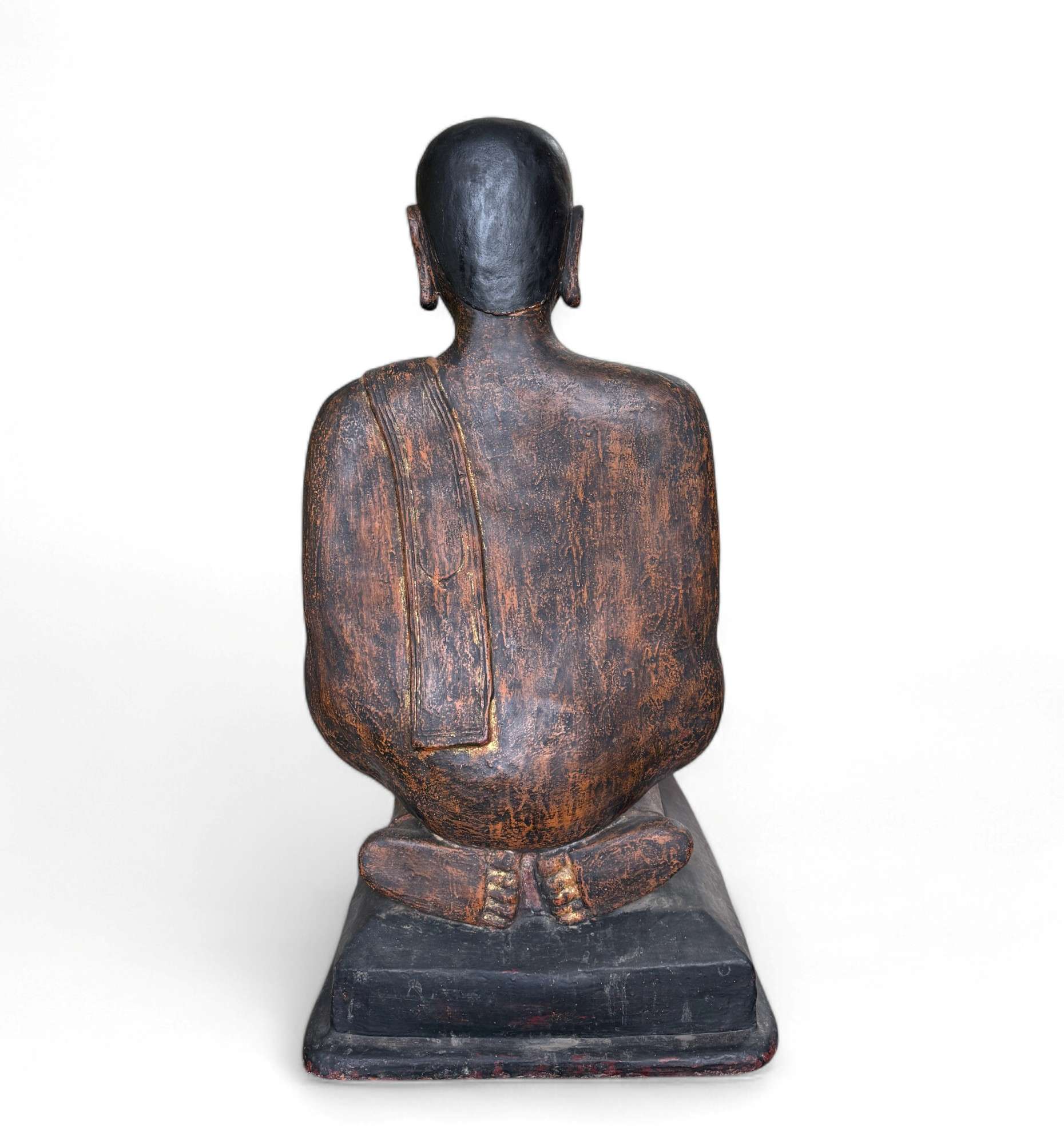 Burmesischer Mönch in Anjali Mudra aus Lacquerware 88 cm