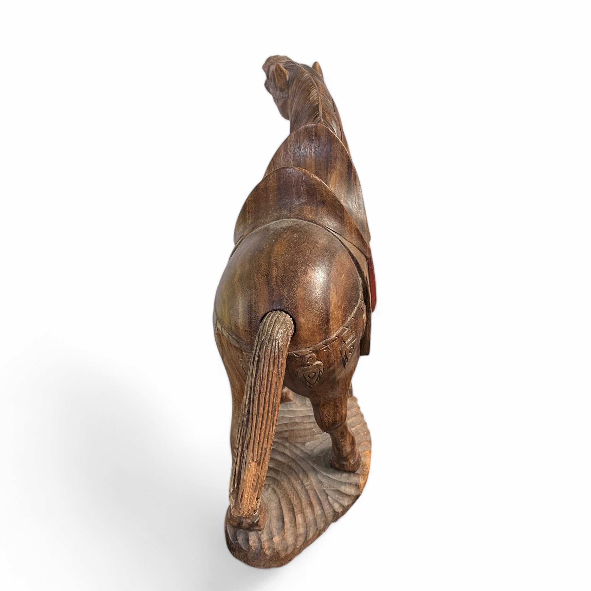 Chinesisches Tang Pferd Holz Skulptur 56 cm groß - Unikat