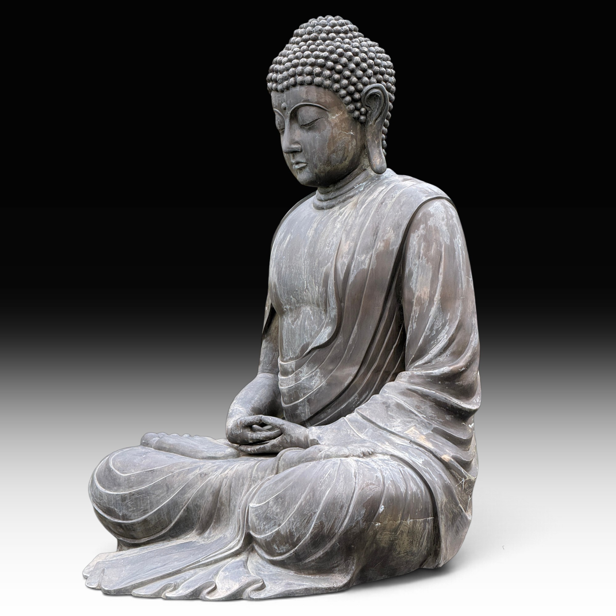 Großer Daibutsu Bronze Buddha Statue - 220 cm