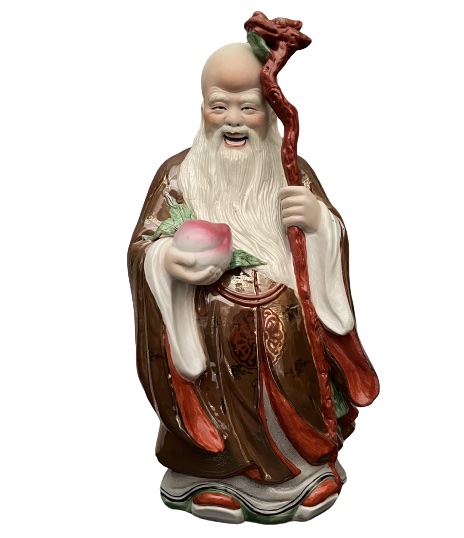 Shou Porzellan Figur China Hausgott
