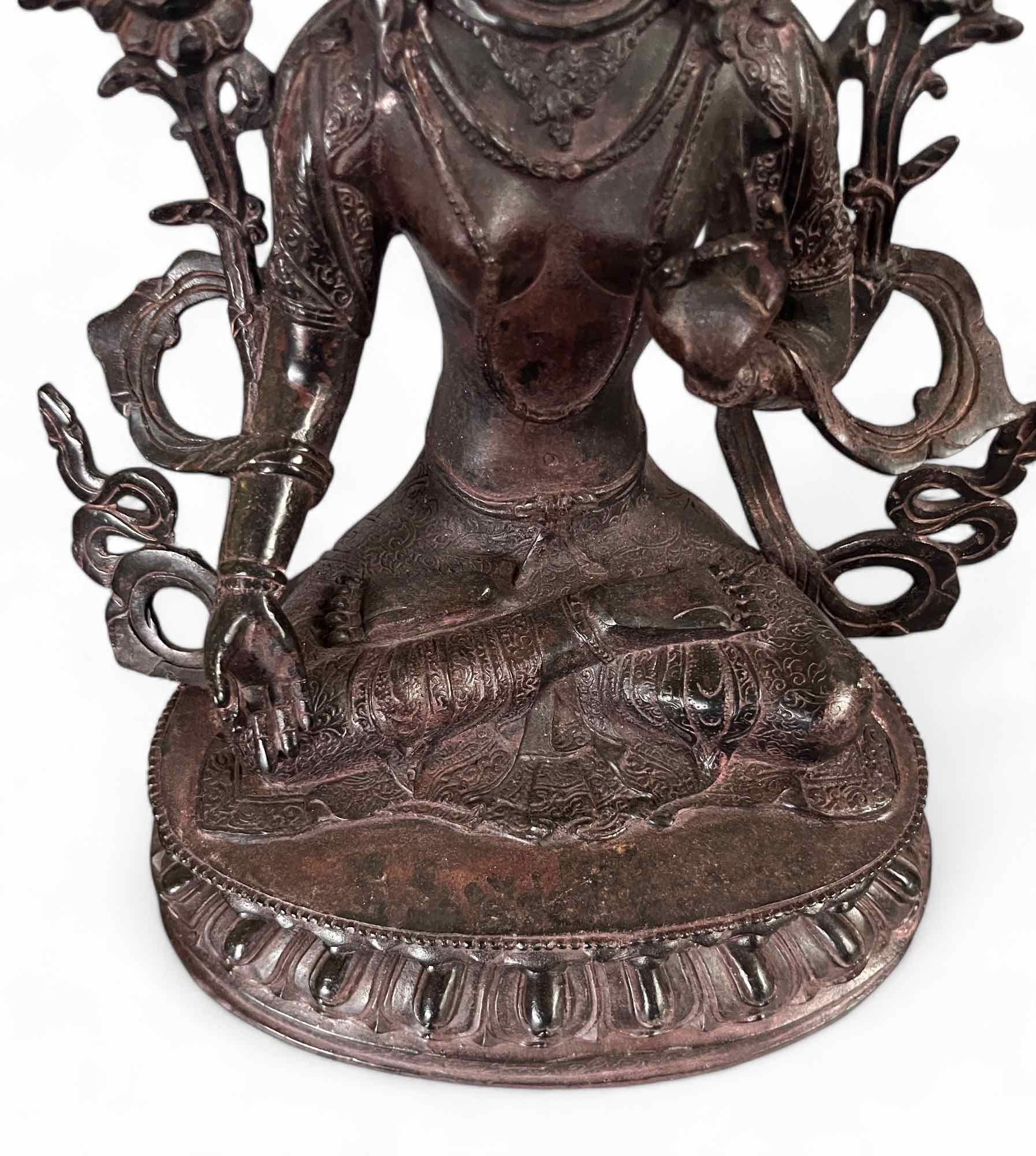 Weiße Tara Buddha Figur Bronze - Bodhisattva
