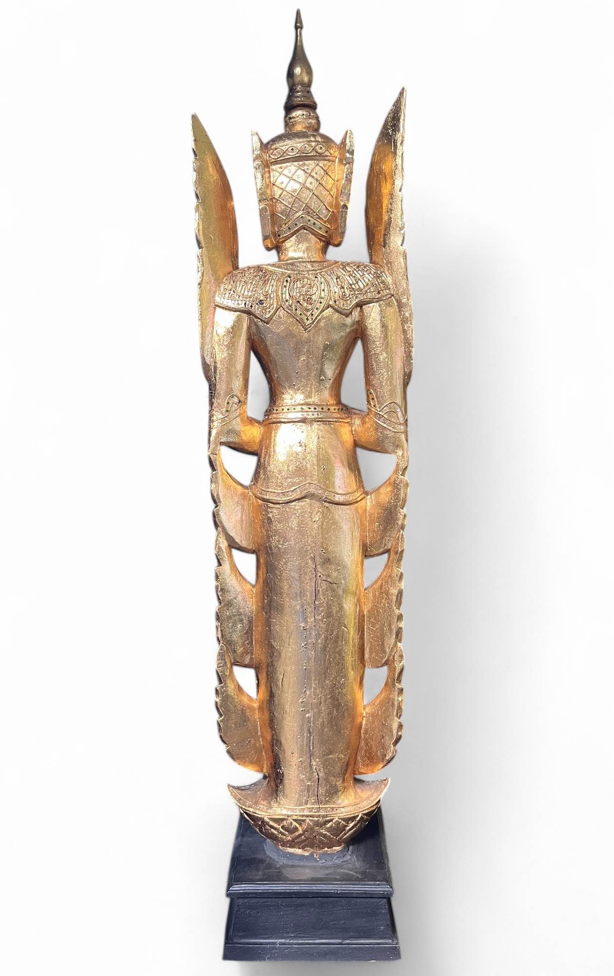 Thailändischer Tempelwächter Teppanom Holz Skulptur 170cm