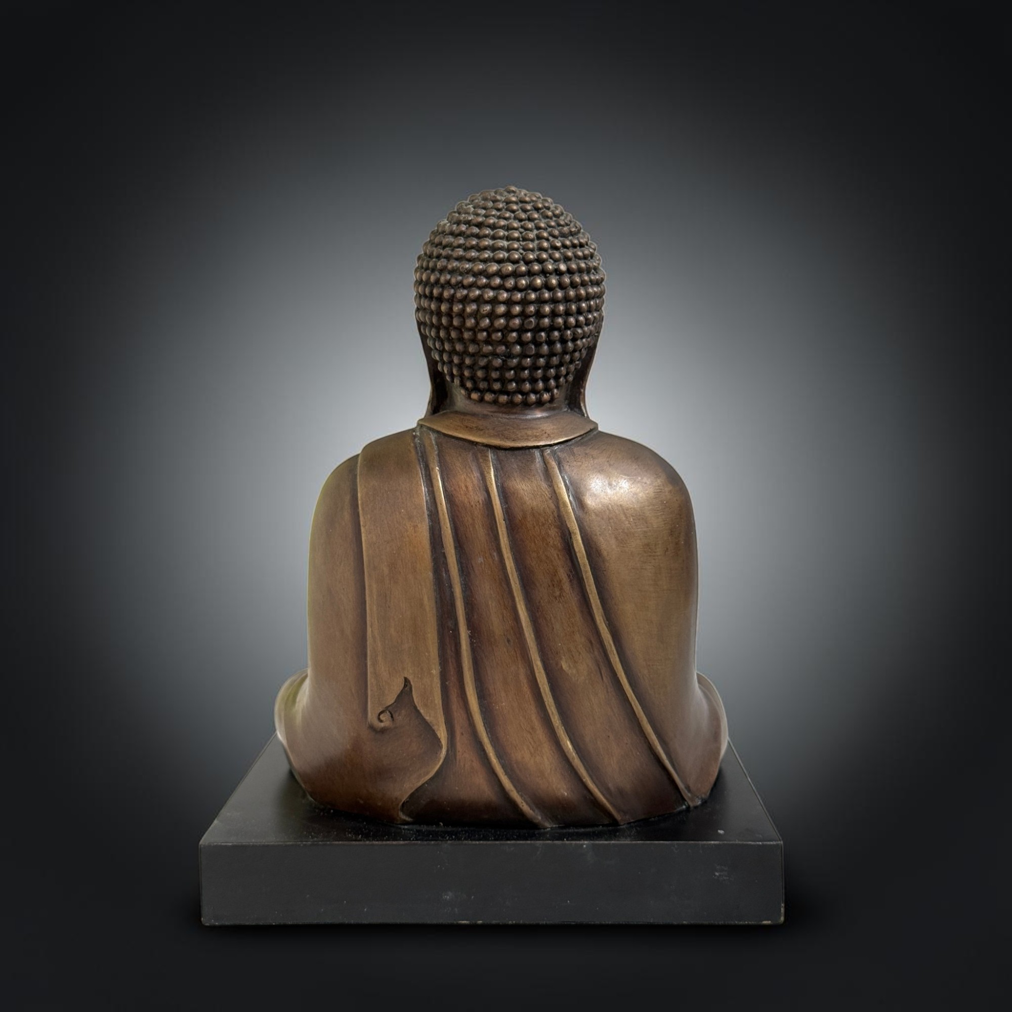 Alte Daibutsu Bronze Buddha Figur Kamakura Amida aus Japan