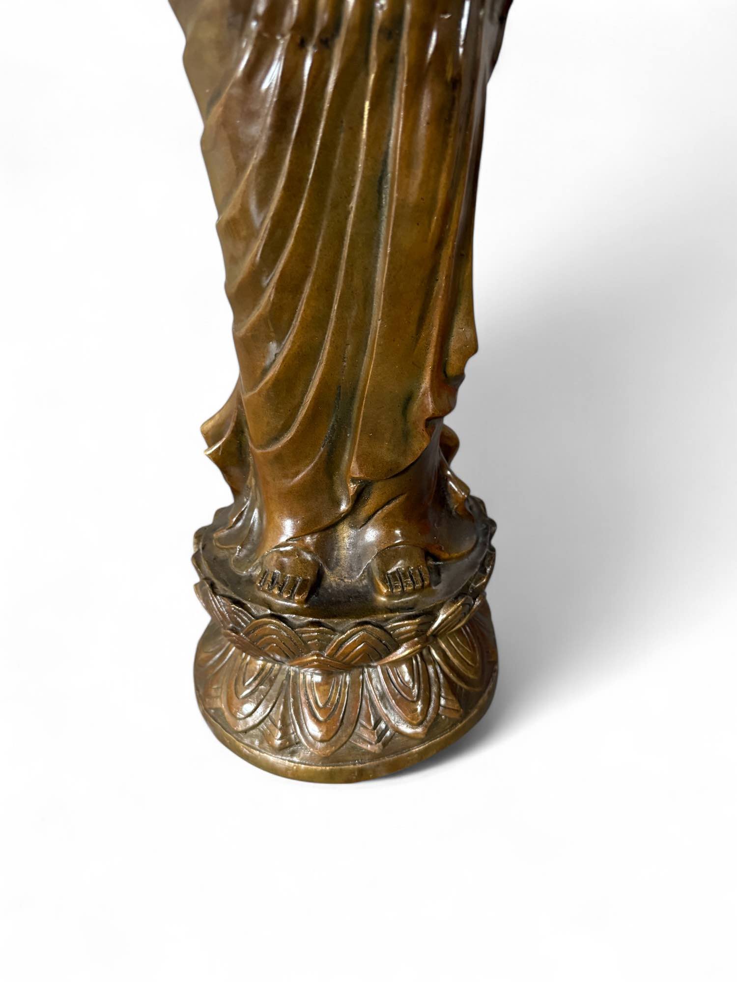 Bronze Buddha mit Teaching Mudra 69 cm – Tibet/China – 5,5 kg
