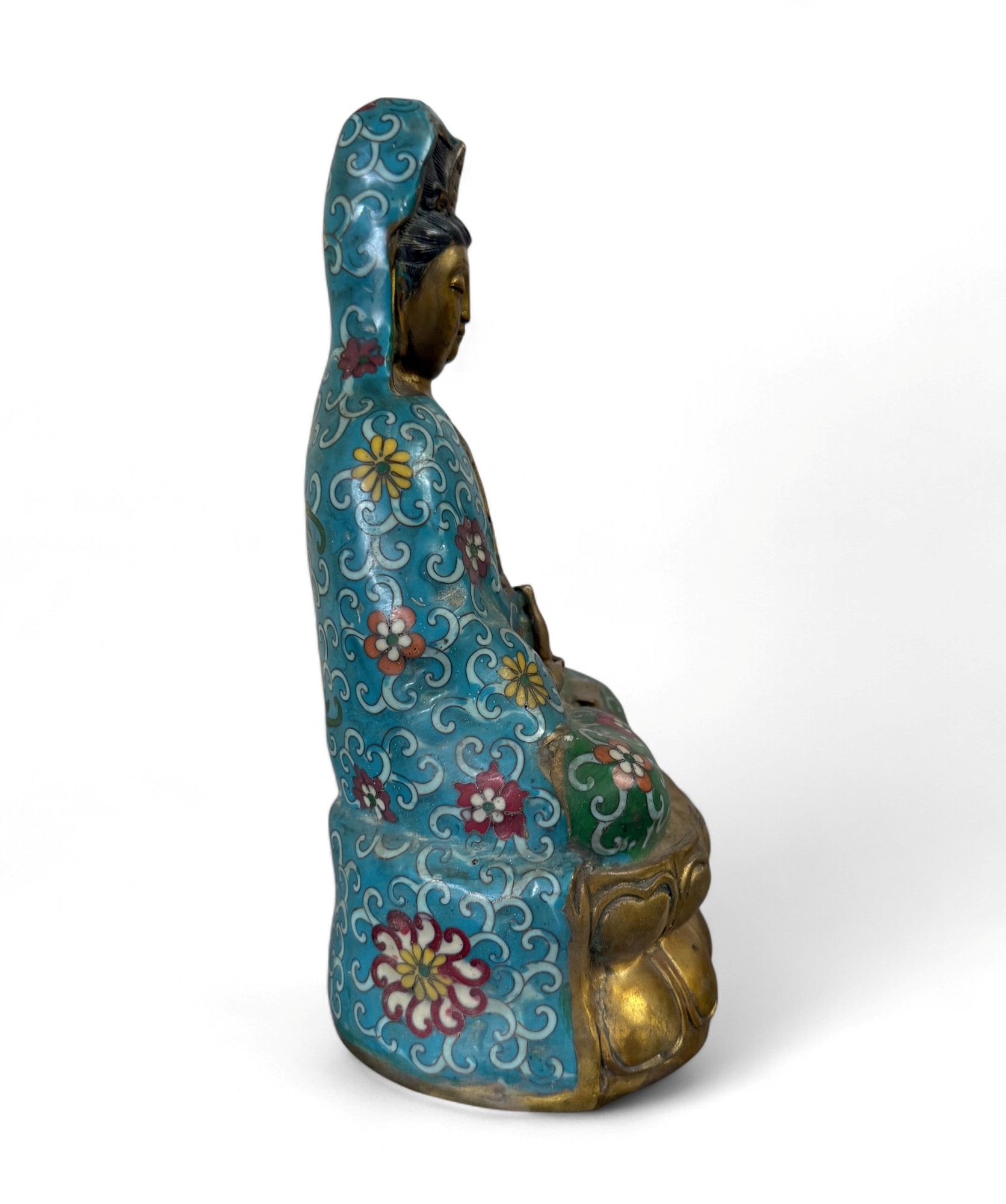 Guanyin Bronze Figur chinesischer Bodhisattva Buddha Skulptur