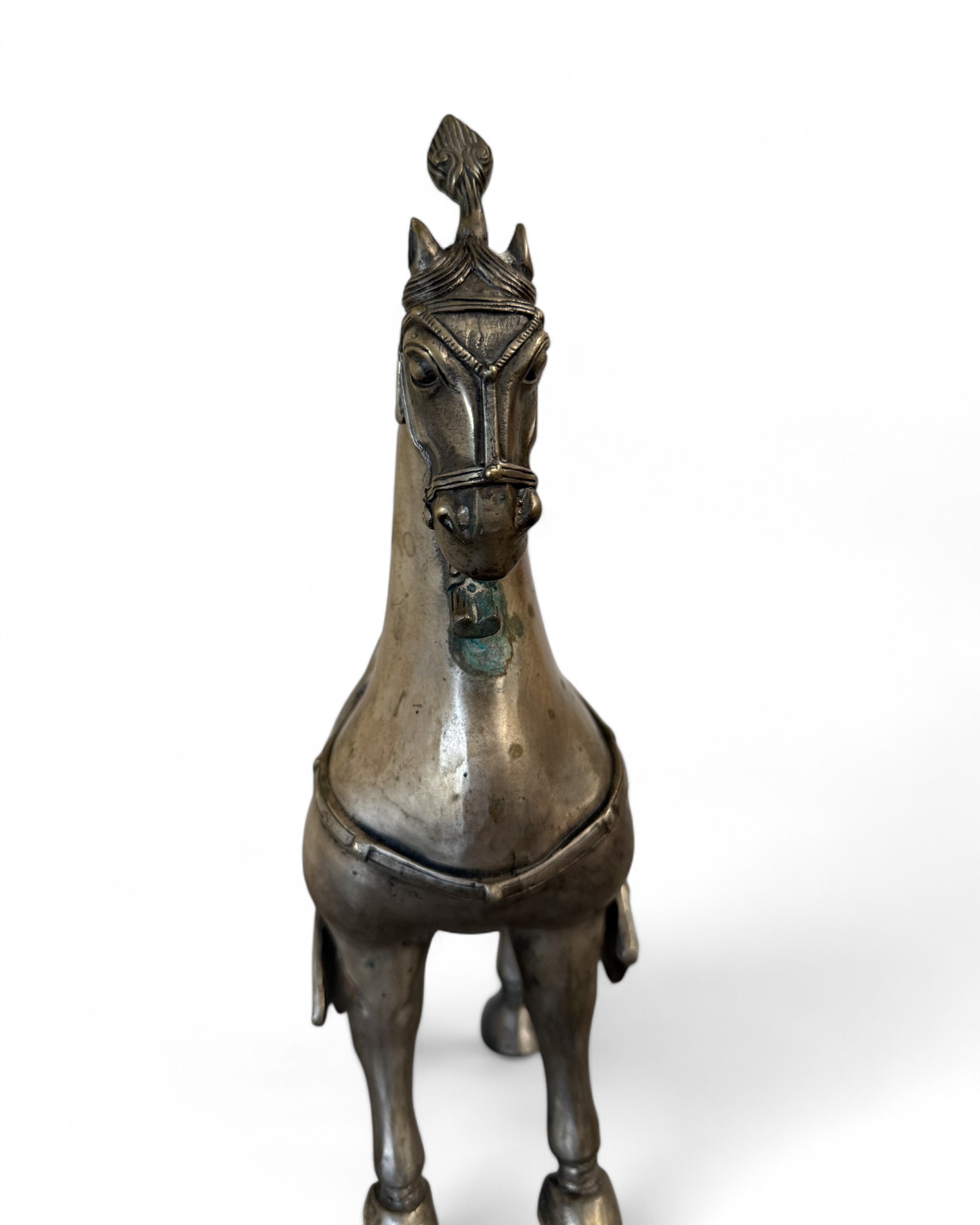 Chinesisches Tang Pferd – Bronze Replikat mit Grünspan & Patina, 25 cm