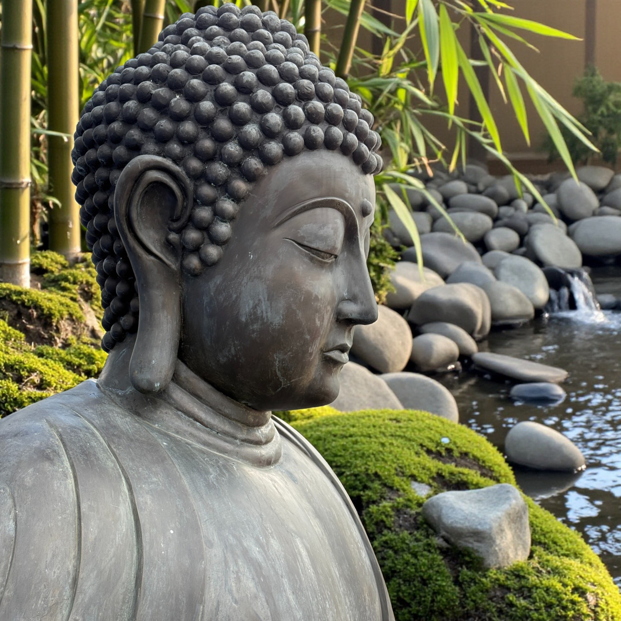 Großer Daibutsu Bronze Buddha Statue - 220 cm