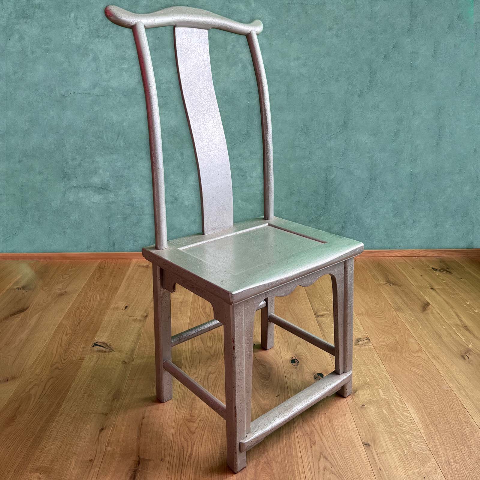 China Stuhl Ulmen Holz Silber Design