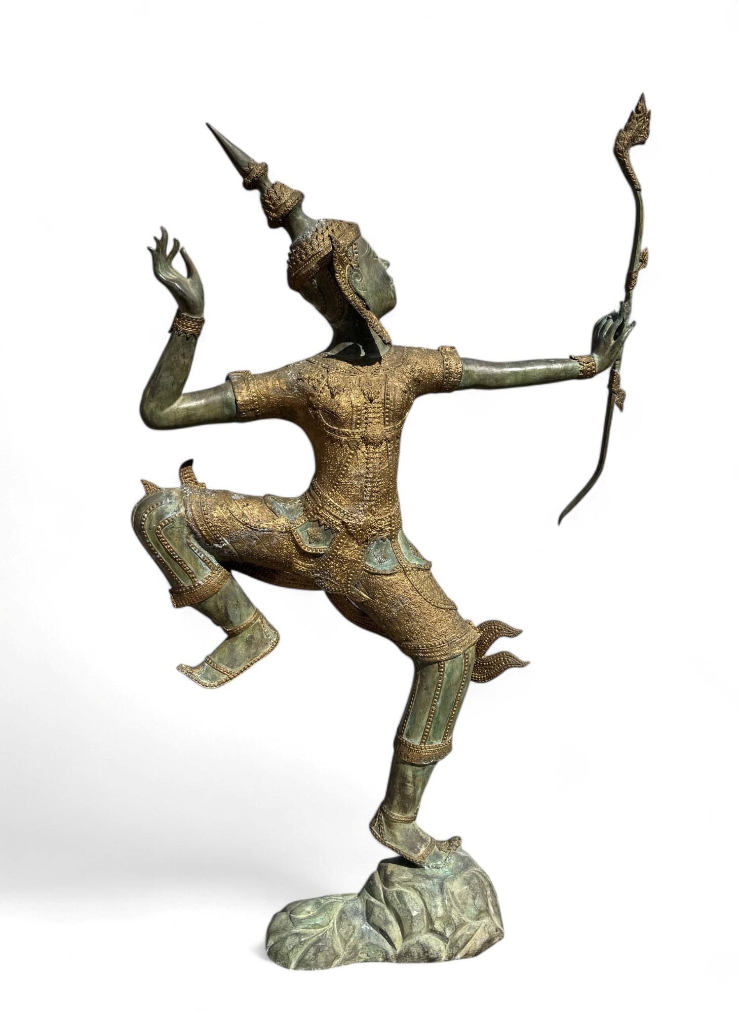 Thailändische Rama Bronze Statue Avatur Vishnus 166 cm groß