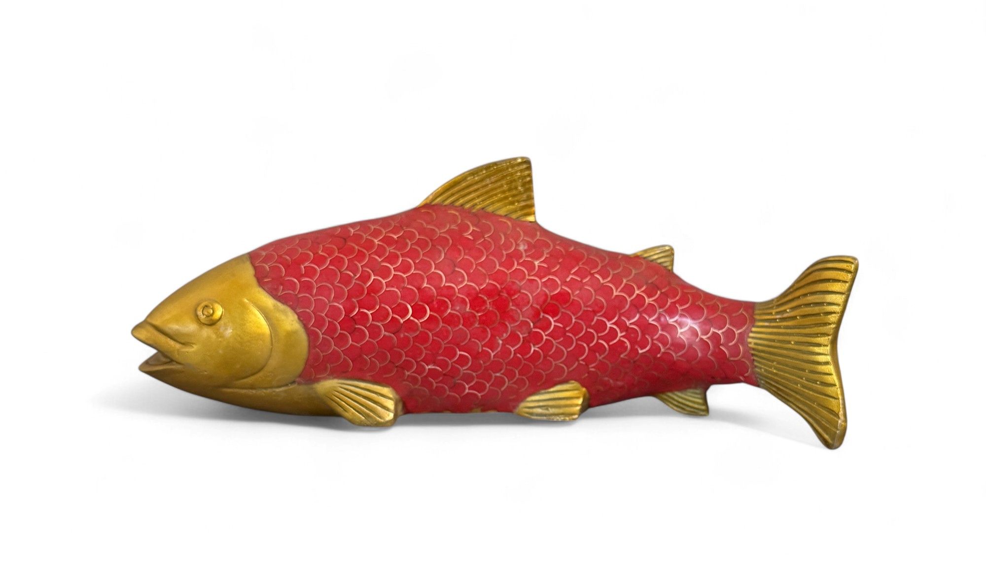 Koifisch Bronze Skulptur Cloisonne Figur Reichtumssymbol