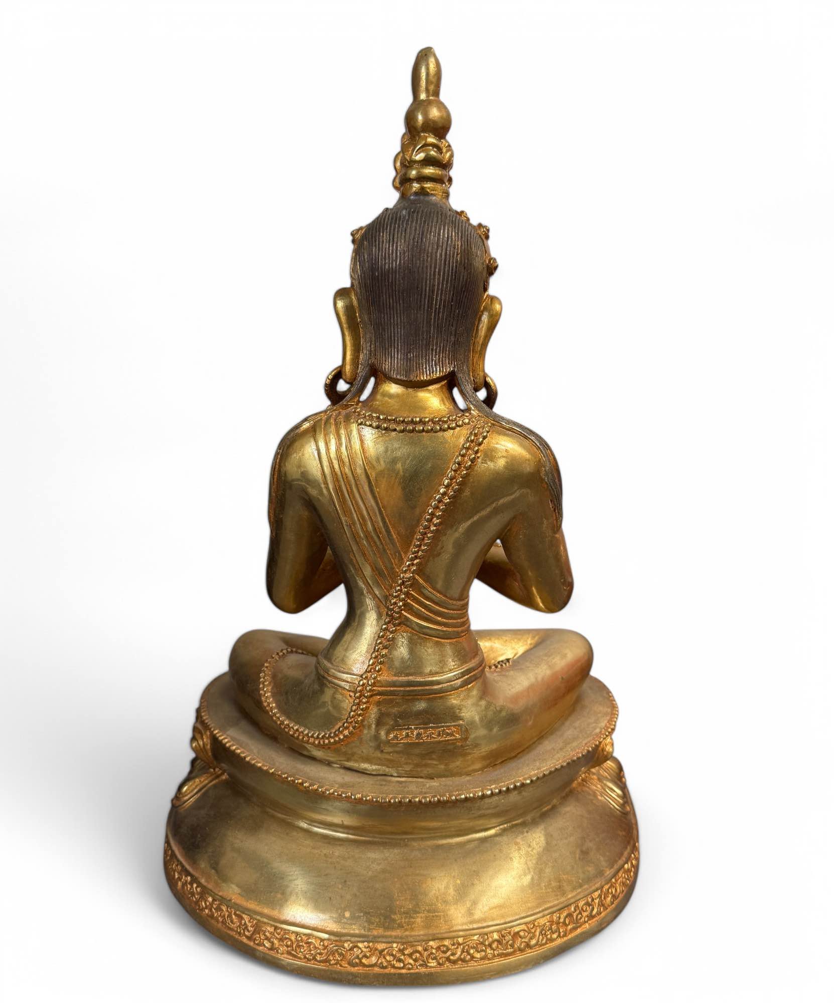 Buddha Figur Dharmachakra Mudra Bronze Skulptur 45,5 cm groß