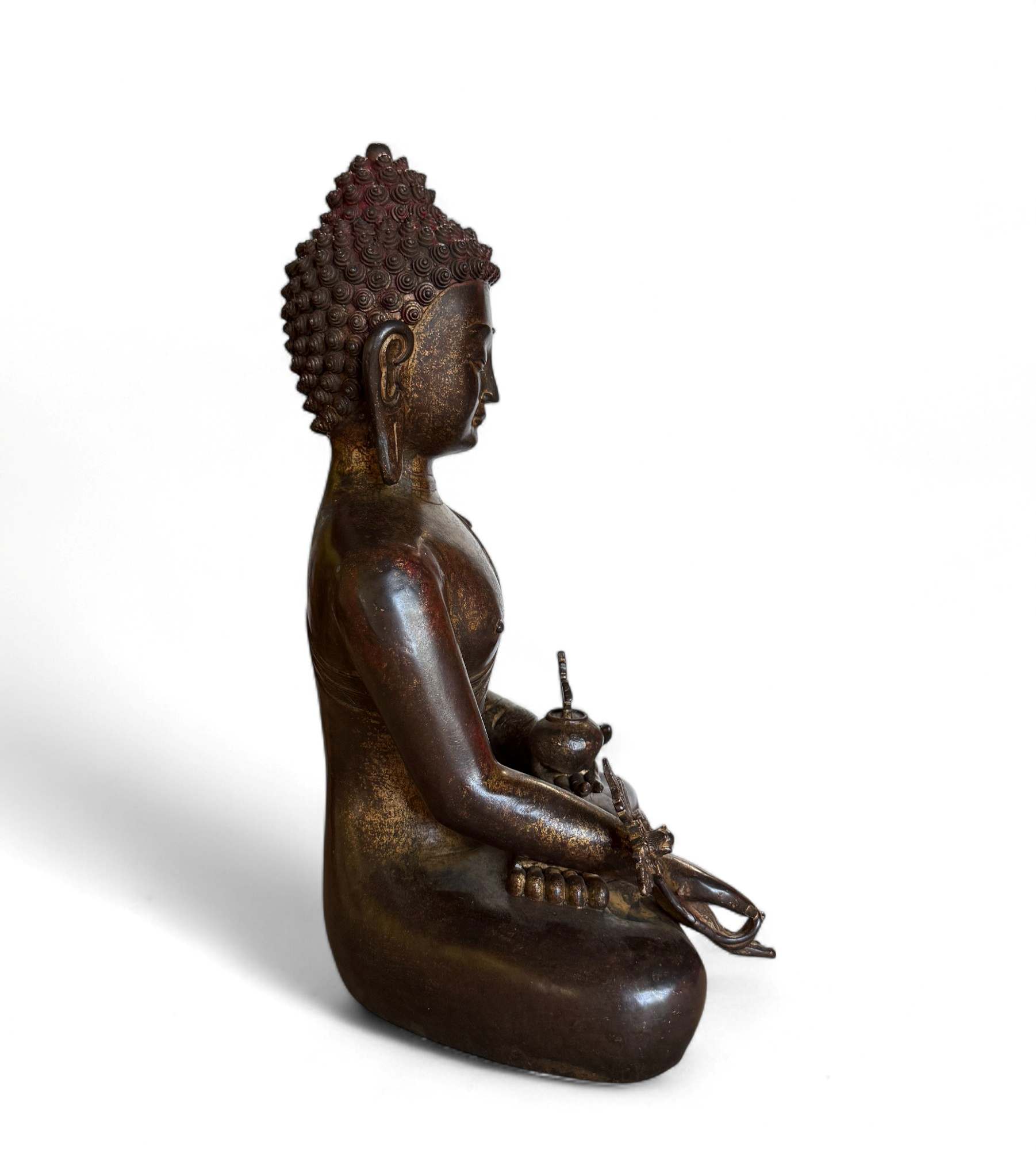 Medizin Buddha Figur Bronze Tibet China - 43 cm groß