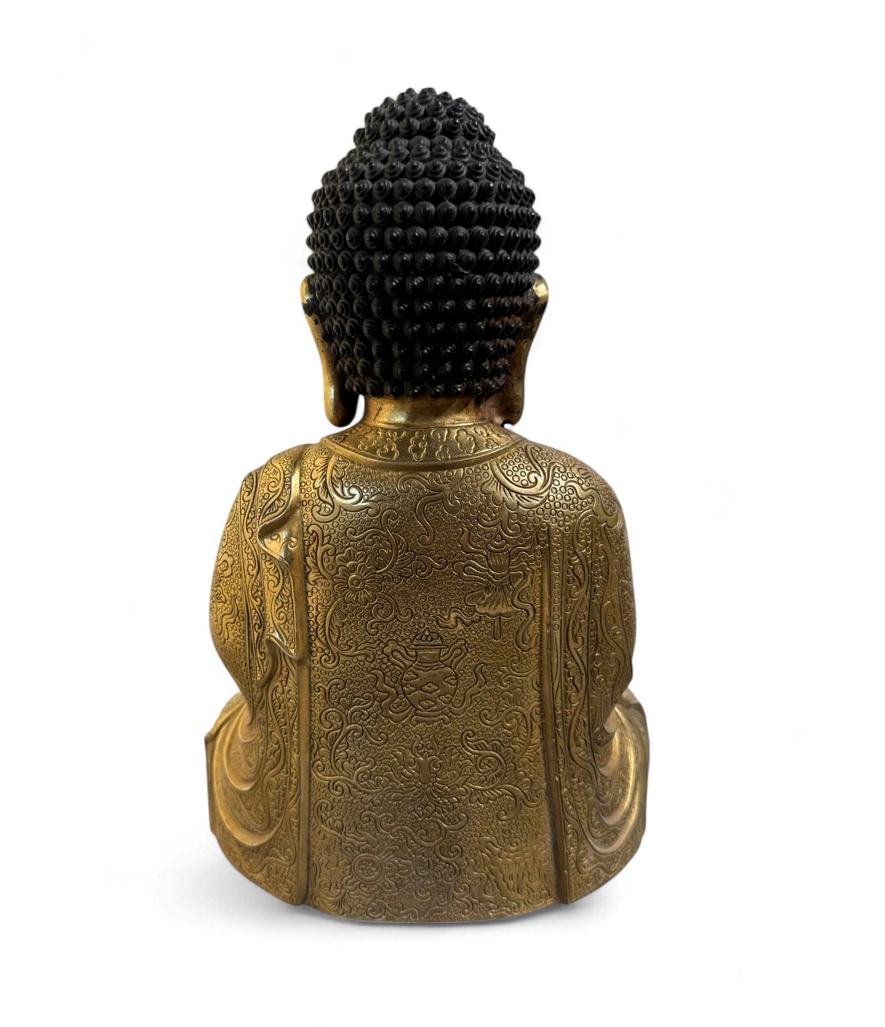 Bronze Buddha Figur – Segnungsgeste – 27,5 cm – Sichuan, China
