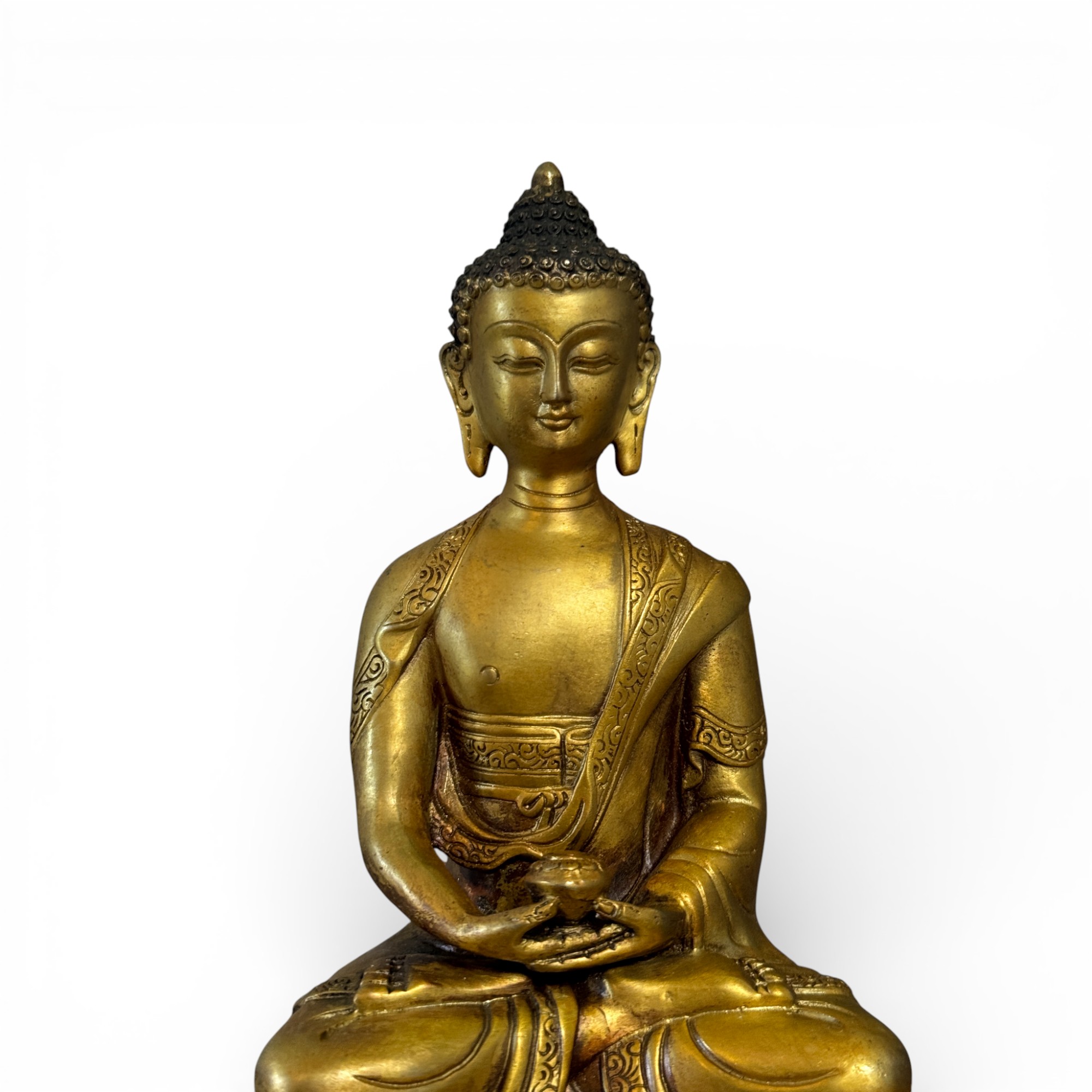 Bronze Buddha Figur - Meditation Geste 20 cm