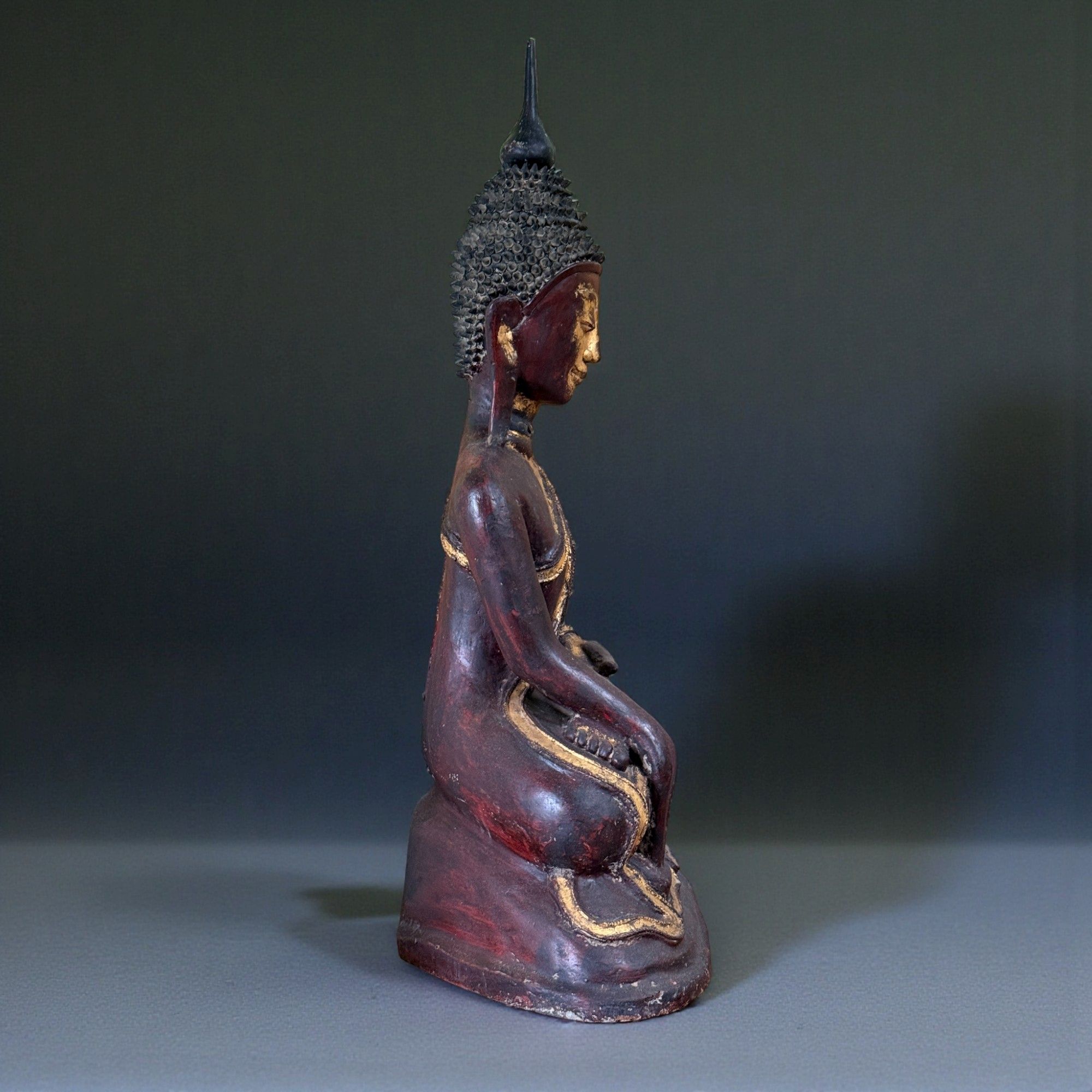 Lacquerware Buddha Statue Burma Skulptur 73 cm groß