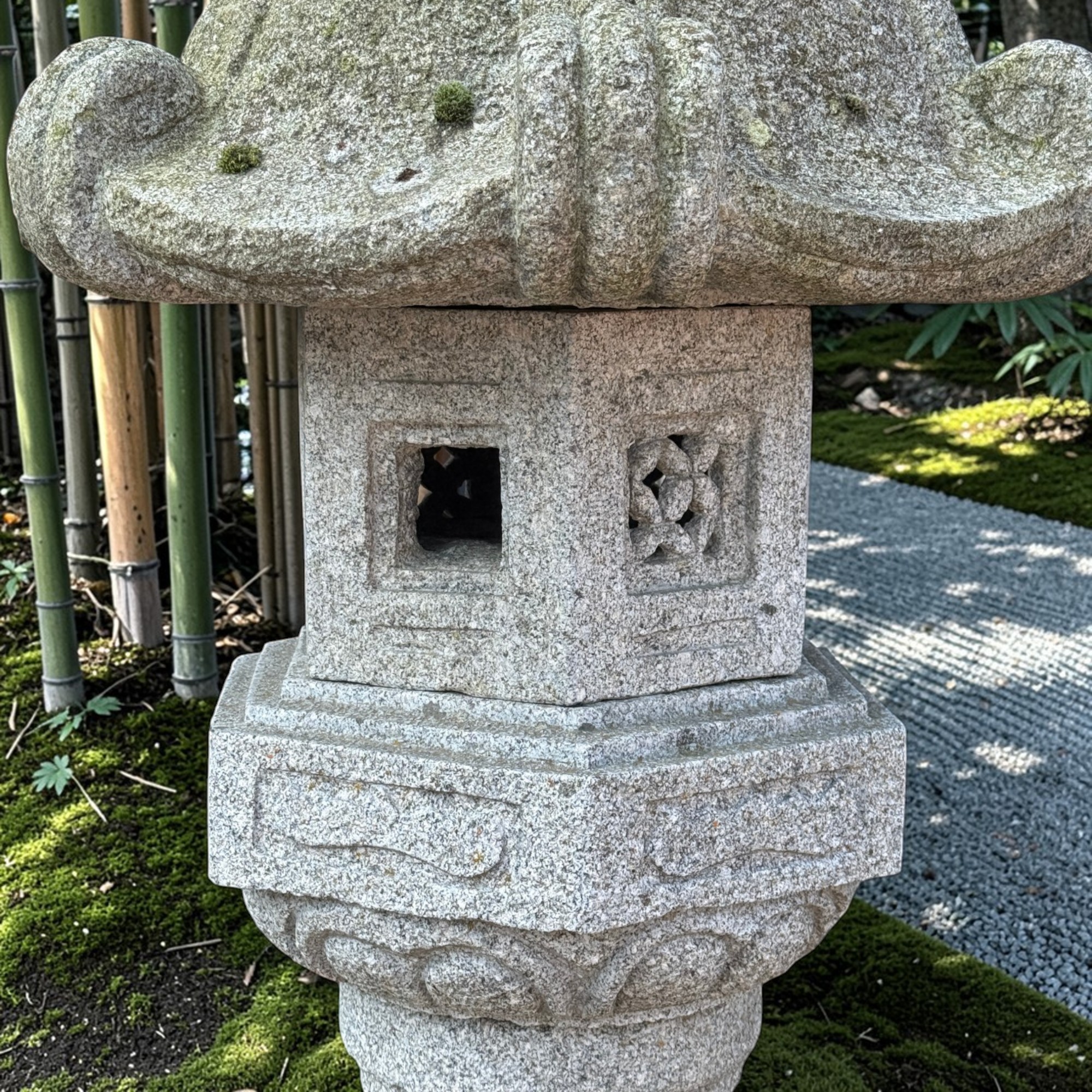 Japan Garten Pagode Steinlaterne aus Granitstein 158 cm groß