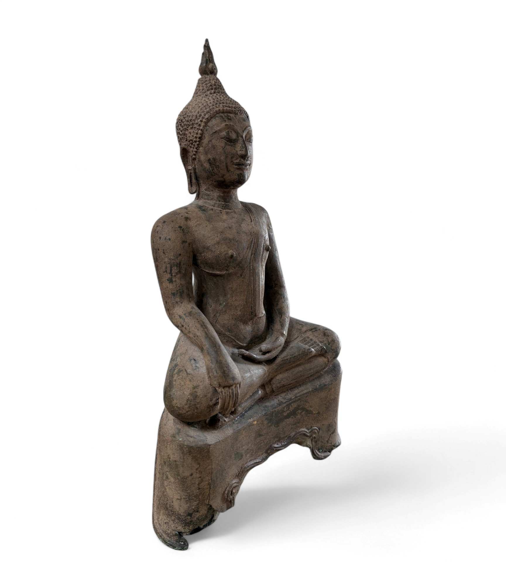 Bronze Buddha Figur 44 cm – Shakyamuni in Bhumisparsha Mudra
