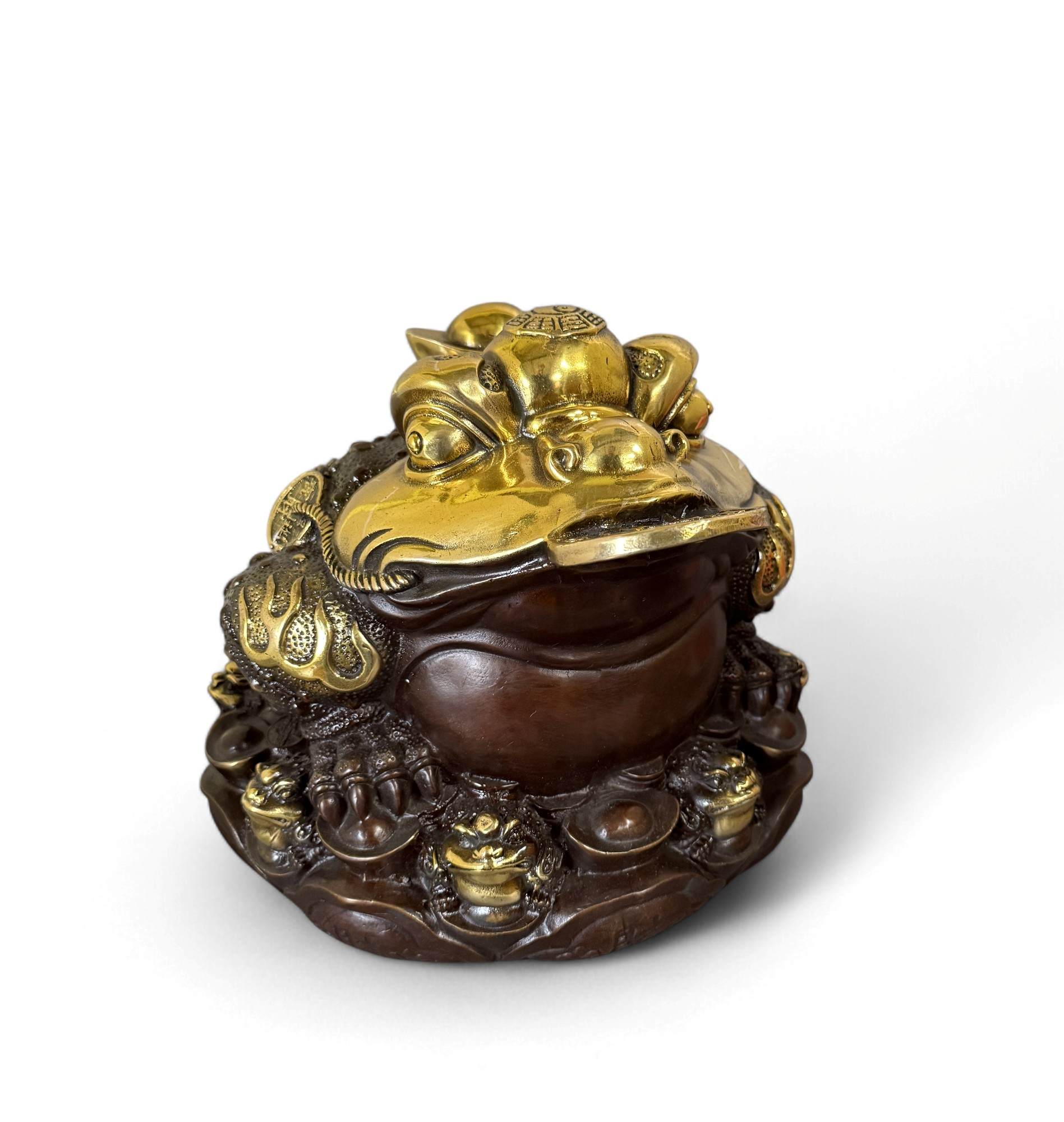Geldkröte aus Bronze – Traditioneller Feng Shui Frosch