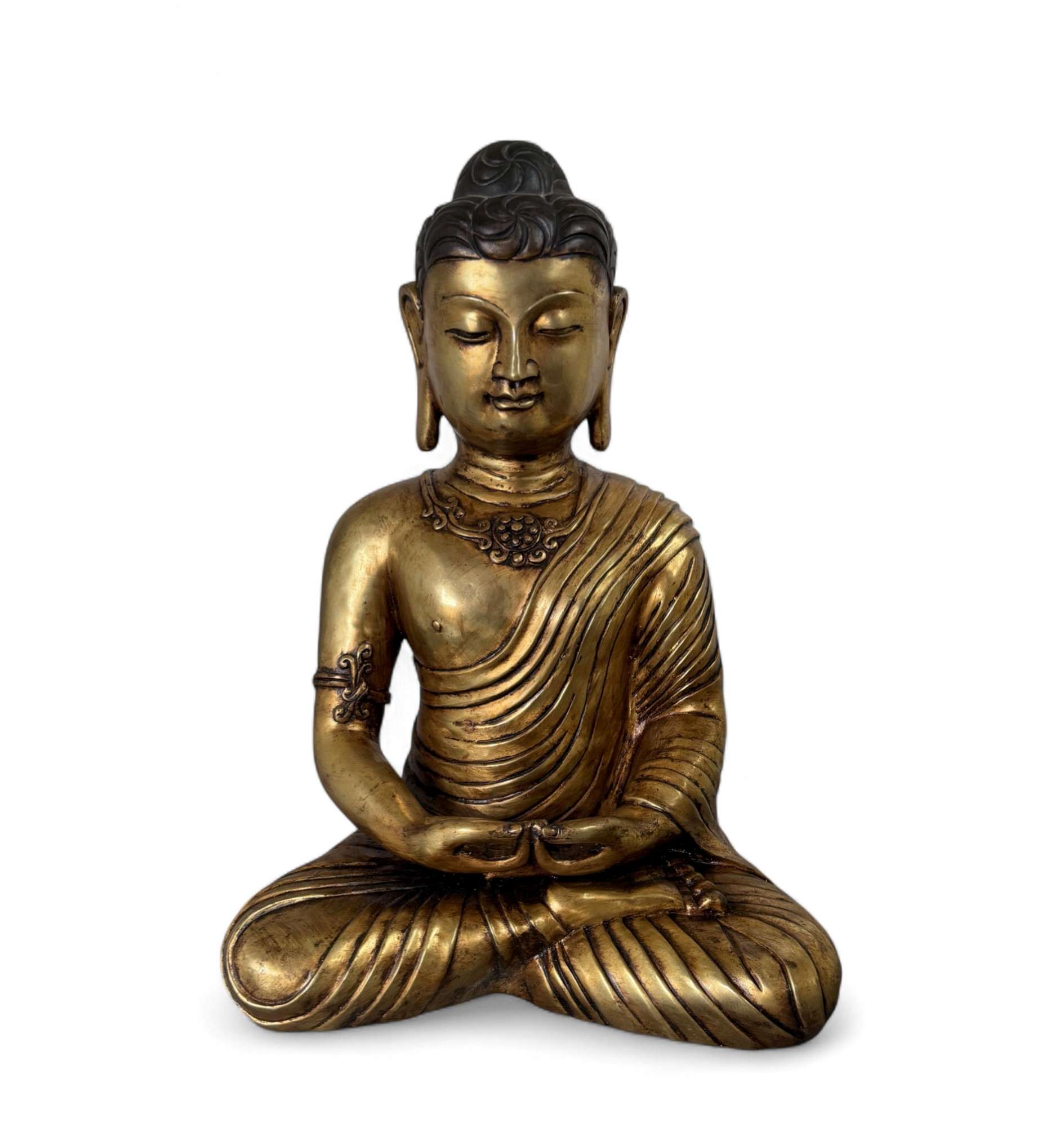 Bronze Meditations-Buddha – Tibet/China, ca. 30–40 Jahre, 44 cm Bronze Meditations-Buddha – Tibet/China, ca. 30–40 Jahre, 44 cm