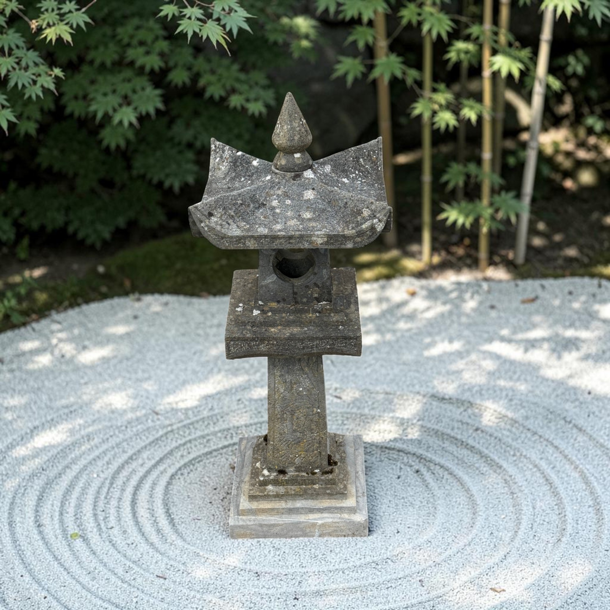 Chinesische Steinlaterne Geisterhaus Garten Pagode Bluestone Naturstein