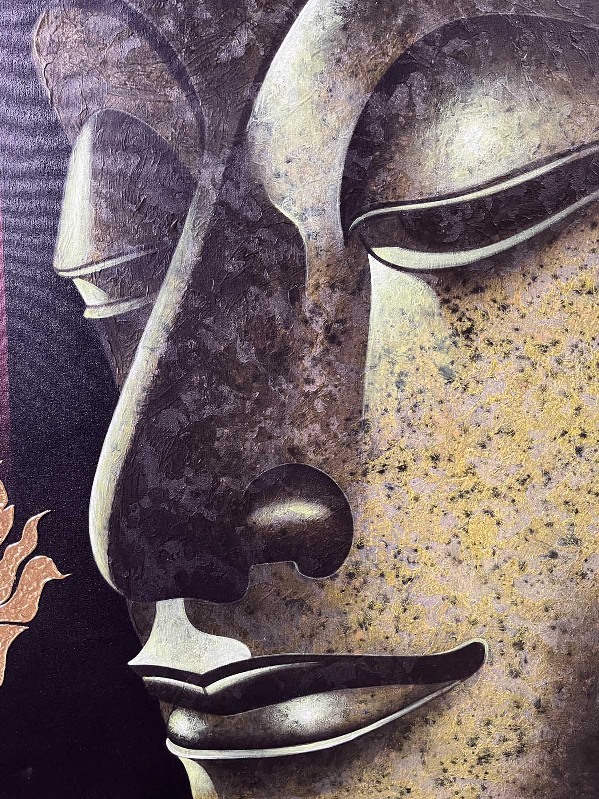 Buddha Bild Acryl Wandbild auf Leinwand