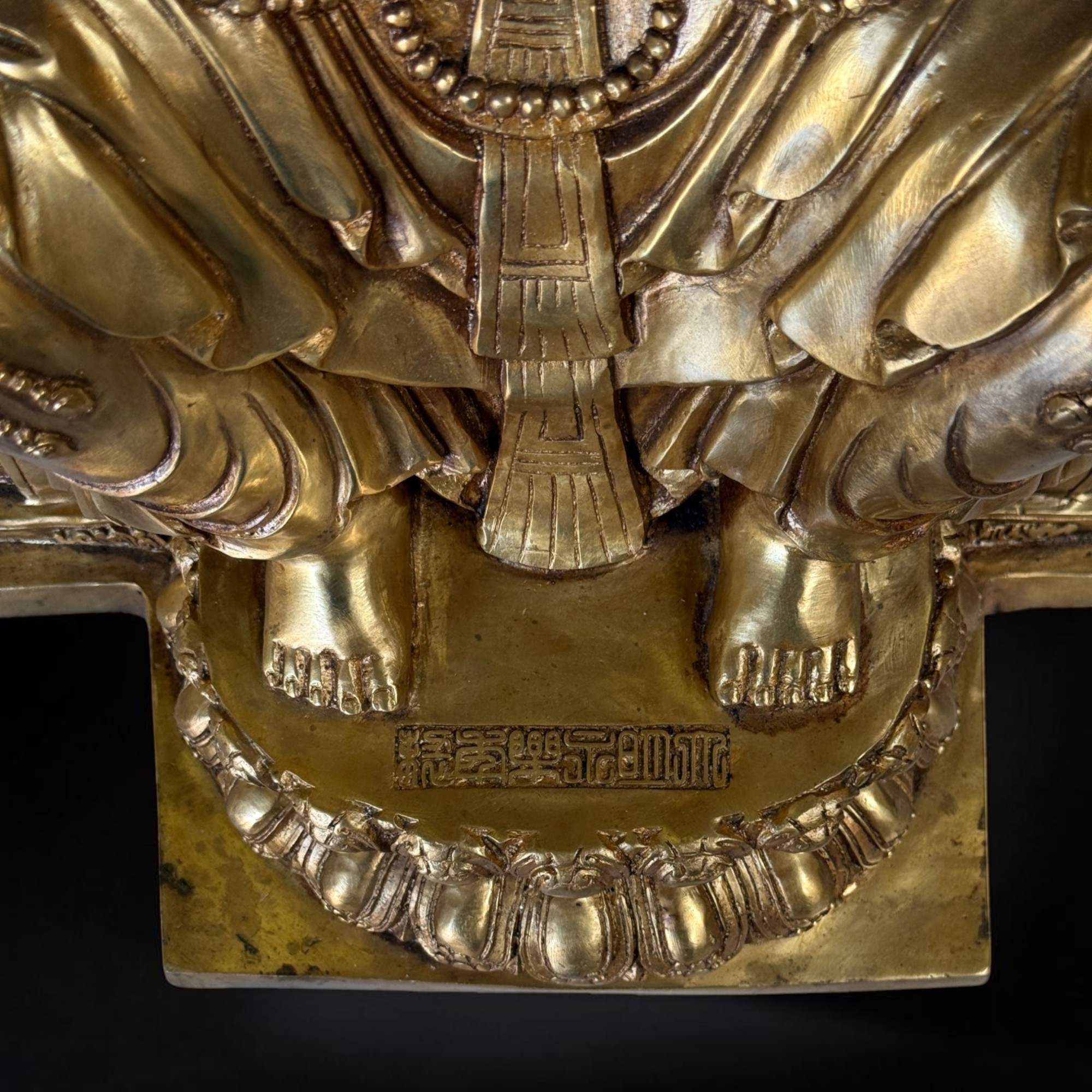 Buddha der Zukunft Maitreya Figur aus Bronze – 65 cm – Tibet-China Grenzregion