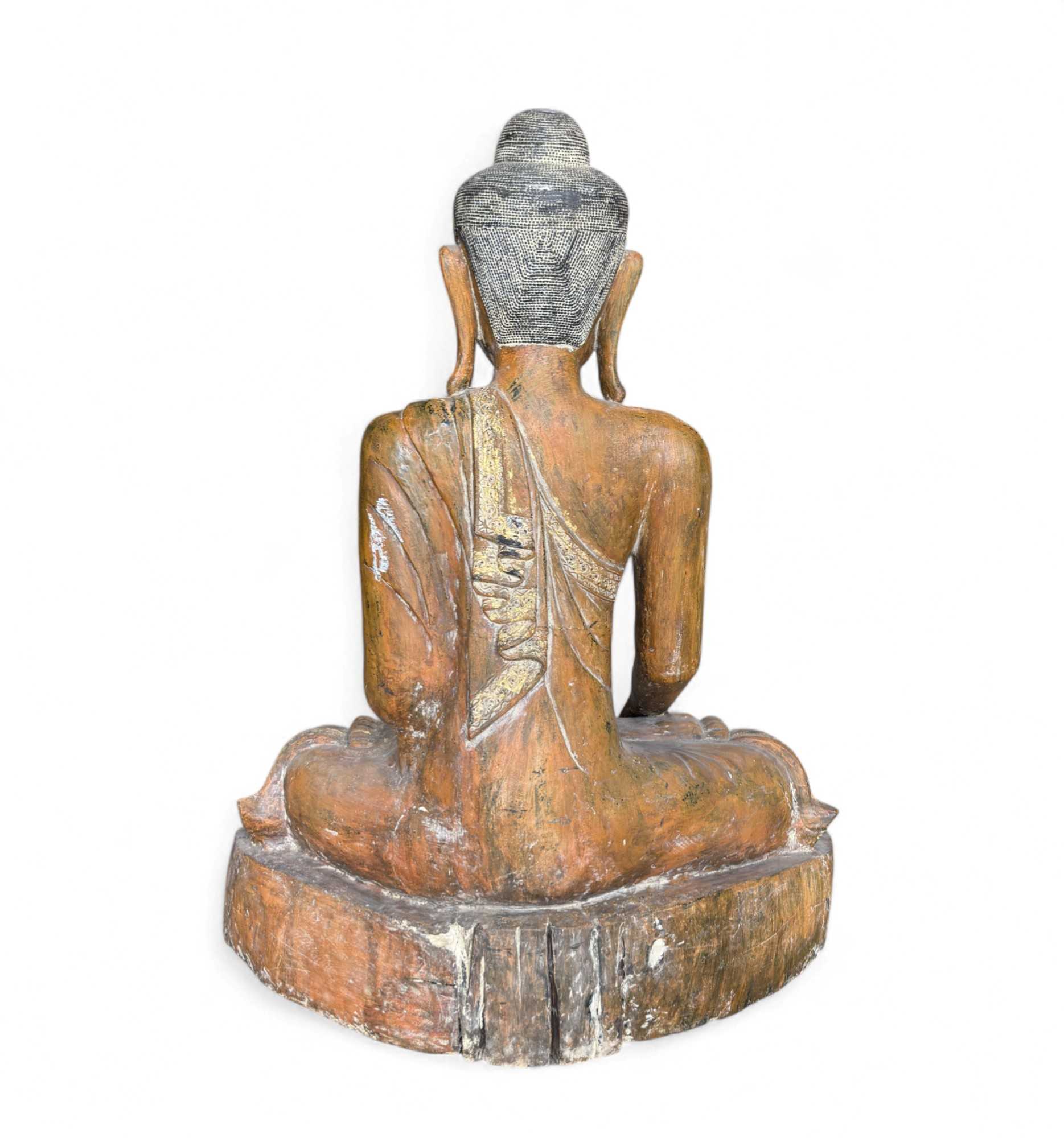 Alte Mandalay Buddha Statue Teakholz Burma Skulptur