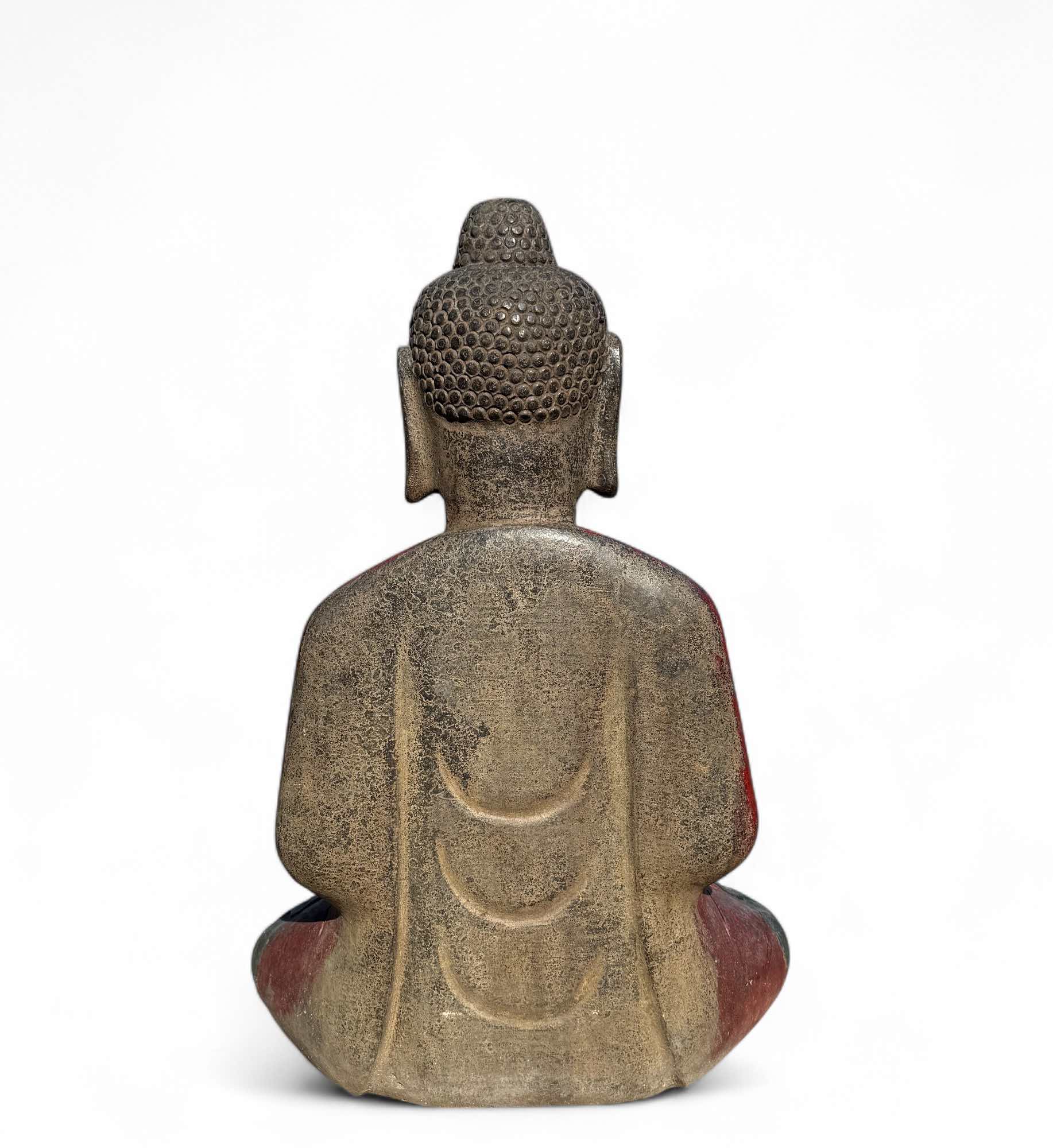 Garten Buddha Statue Naturstein Figur Meditation Geste
