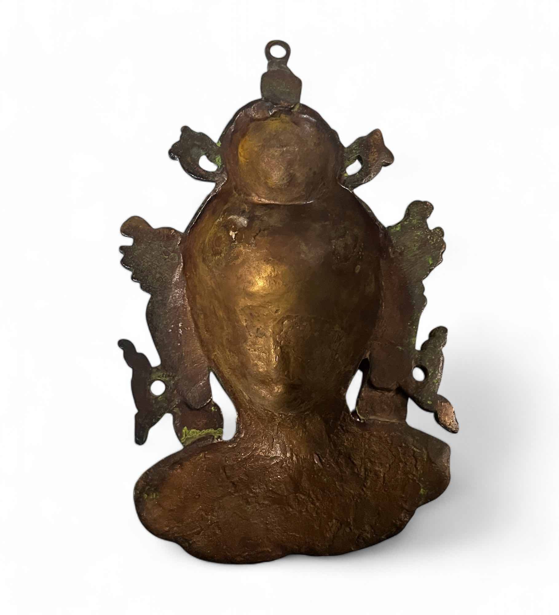 Tara Wandmaske Nepal Bronze Skulptur 27 cm
